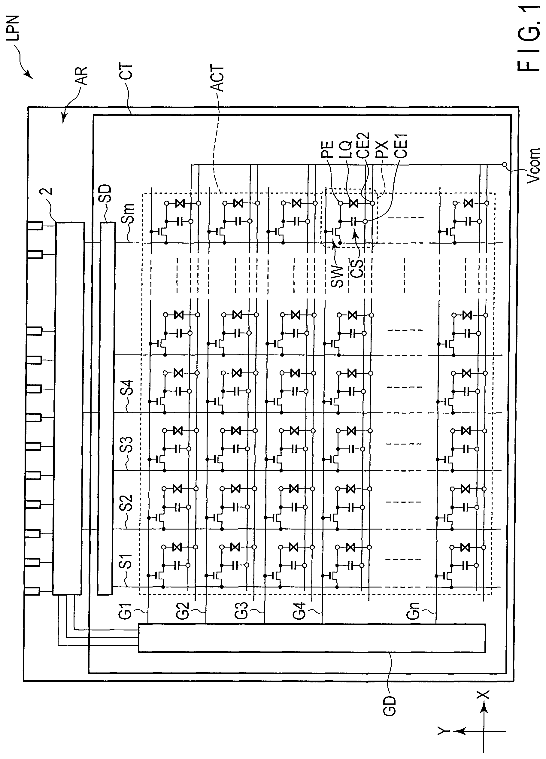Patent US12326634 Figure 1 – Liquid crystal display device with sealant in contact with inorganic alignment films