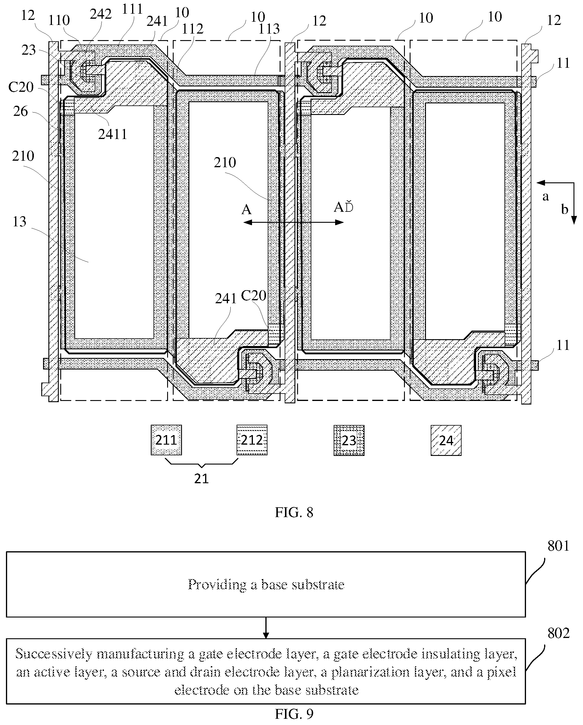 Patent US12326637 Figure 5 – Array substrate, method for manufacturing same, and display device