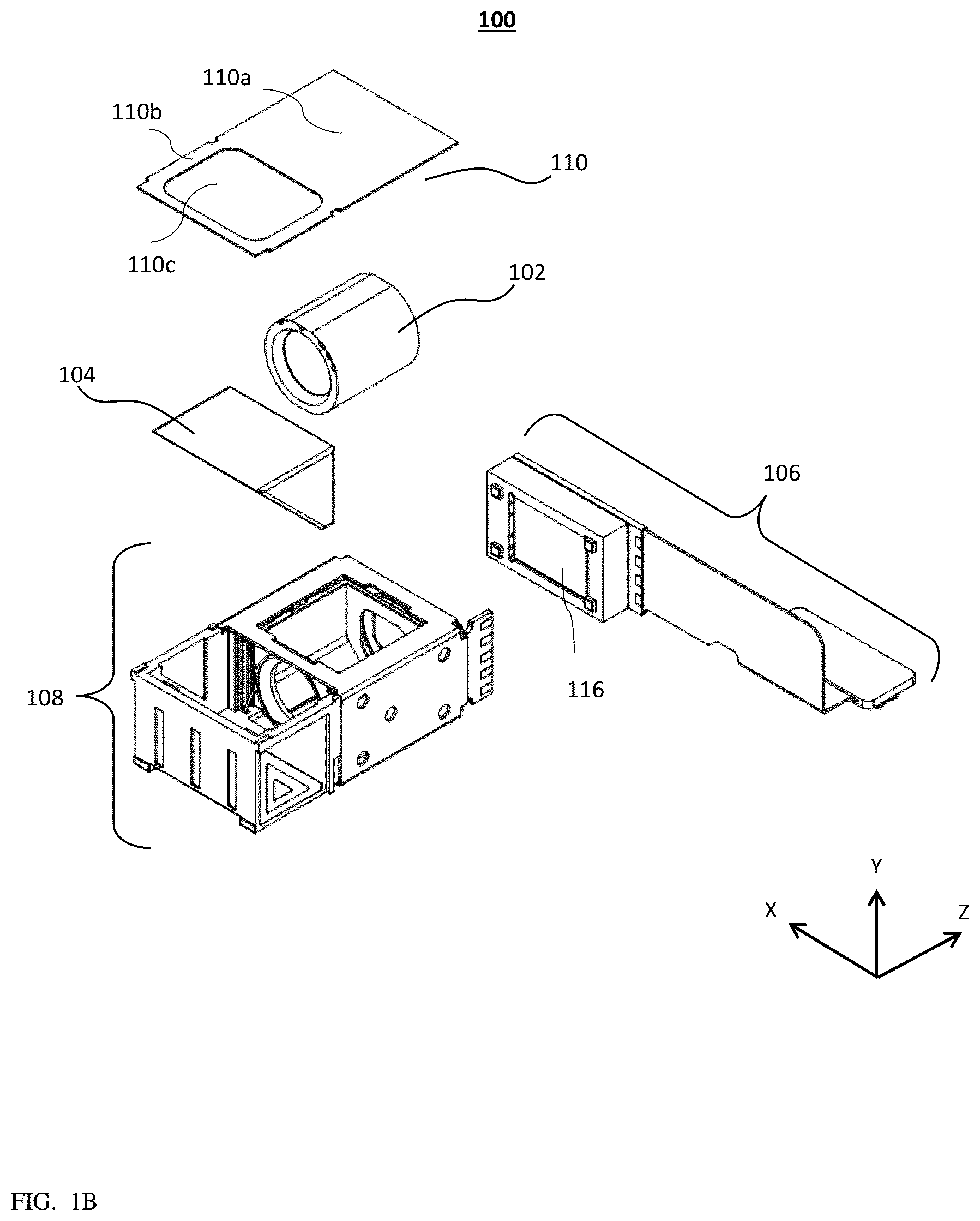 Patent US12326649 Figure 2 – Compact folded camera