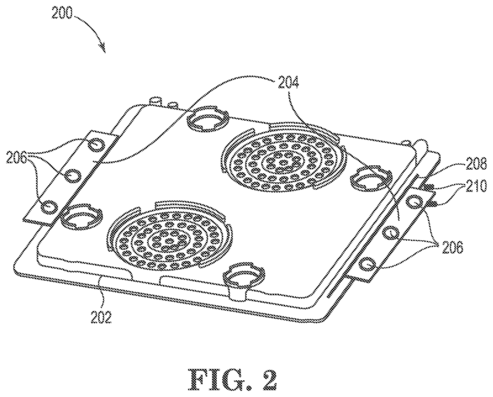 Patent US12326659 Figure 2 – Reticle container having magnetic latching