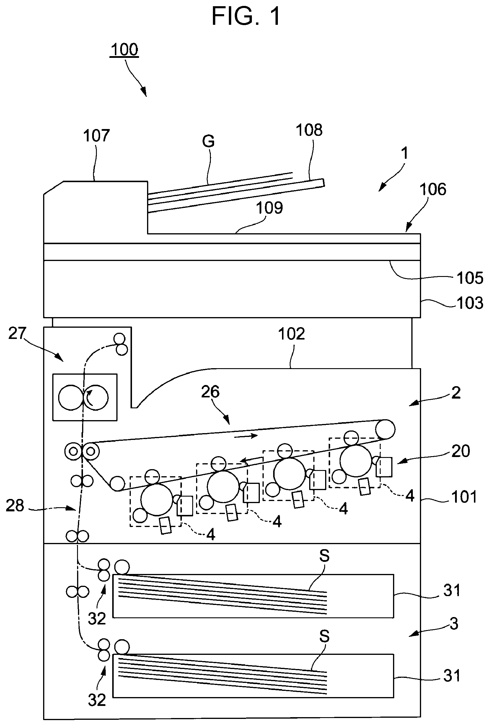Patent US12326671 — Image carrier unit and image forming apparatus — Figure 1