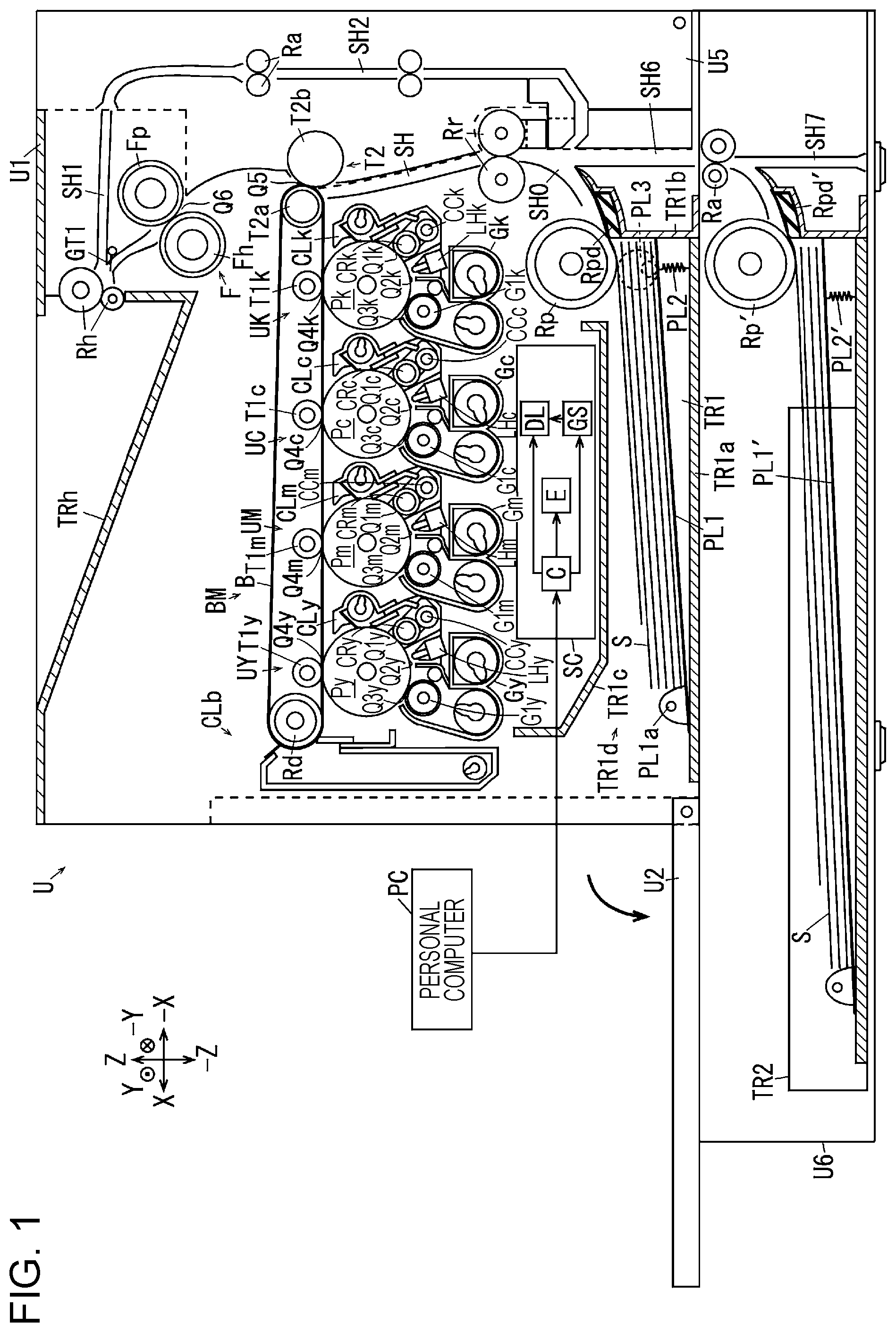 Patent US12326673 Figure 1 – Developer container and image forming apparatus