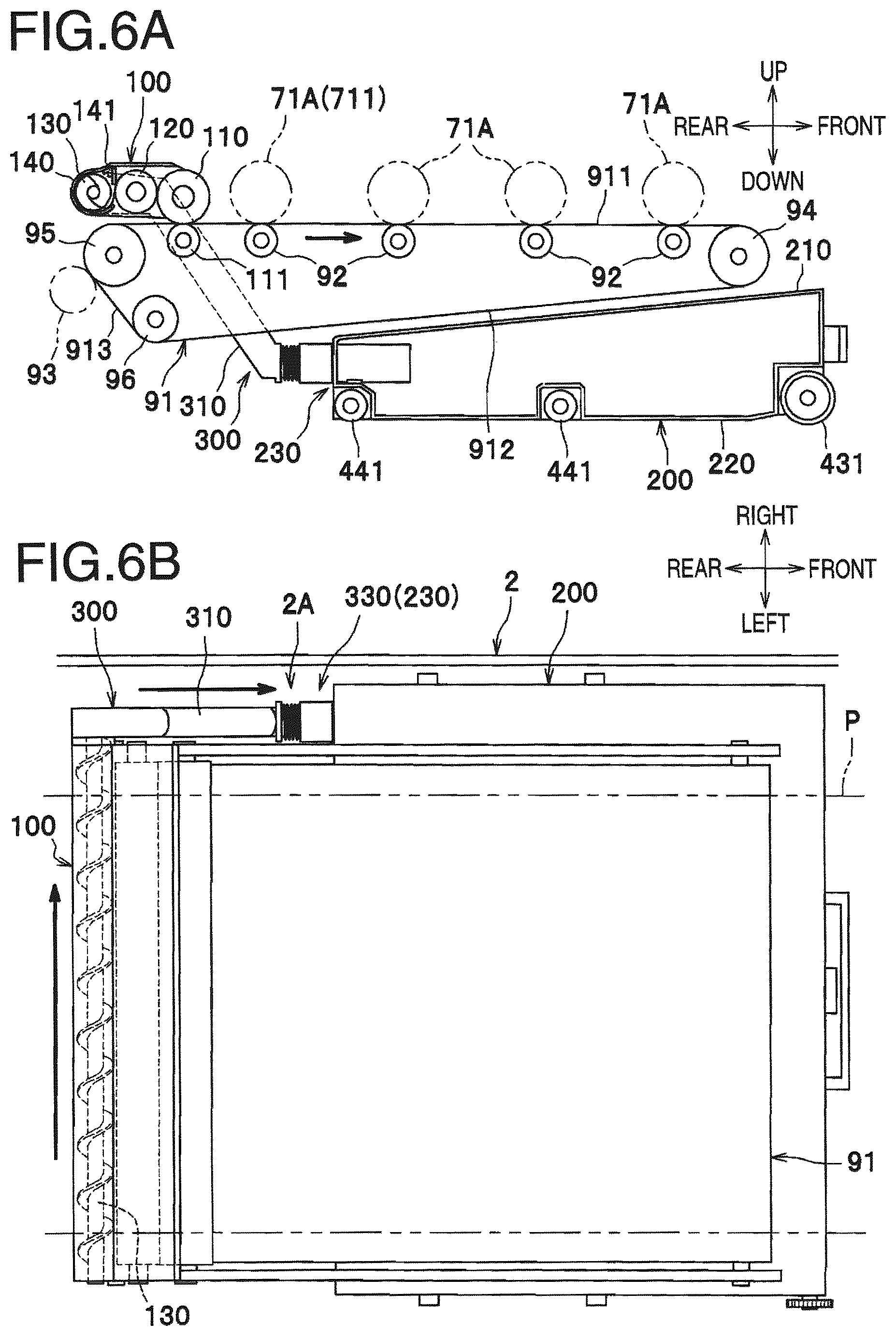 Patent US12326675 Figure 6 – Image forming apparatus with removable waste toner container and exposable feeding path