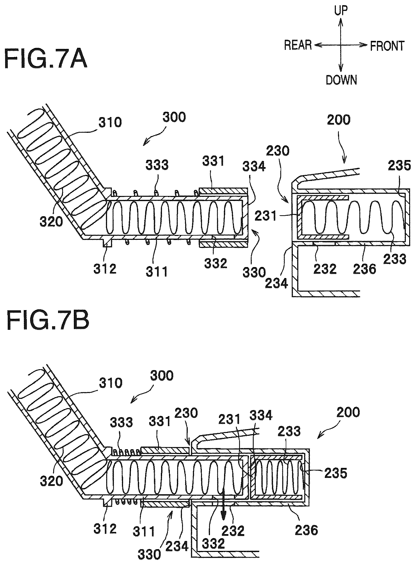 Patent US12326675 Figure 7 – Image forming apparatus with removable waste toner container and exposable feeding path