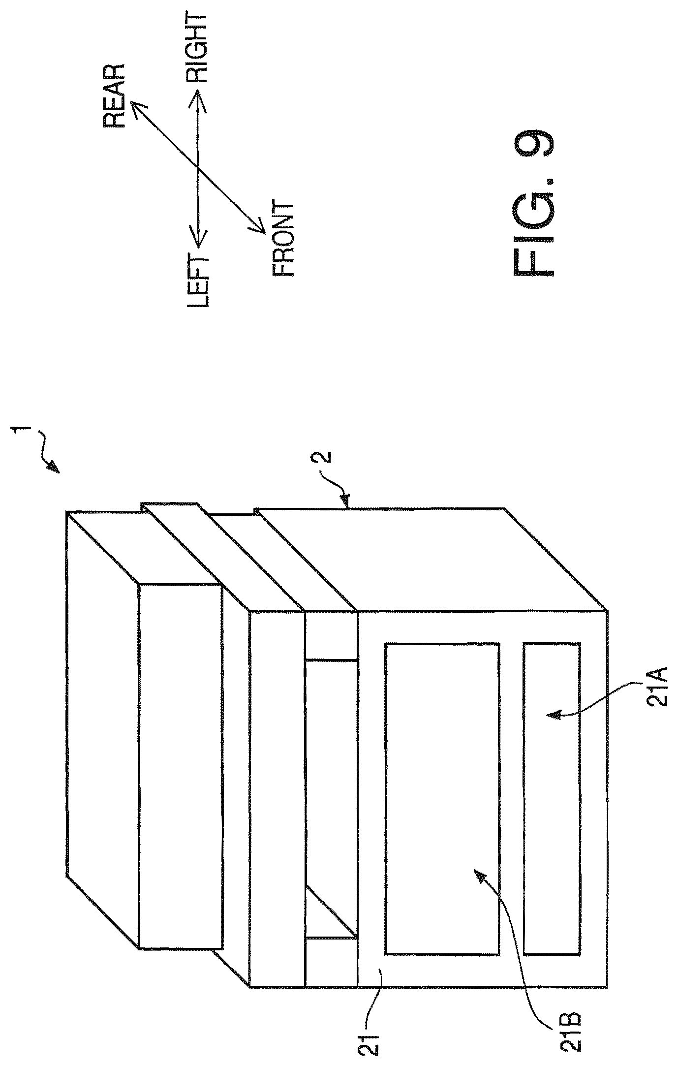 Patent US12326675 Figure 9 – Image forming apparatus with removable waste toner container and exposable feeding path