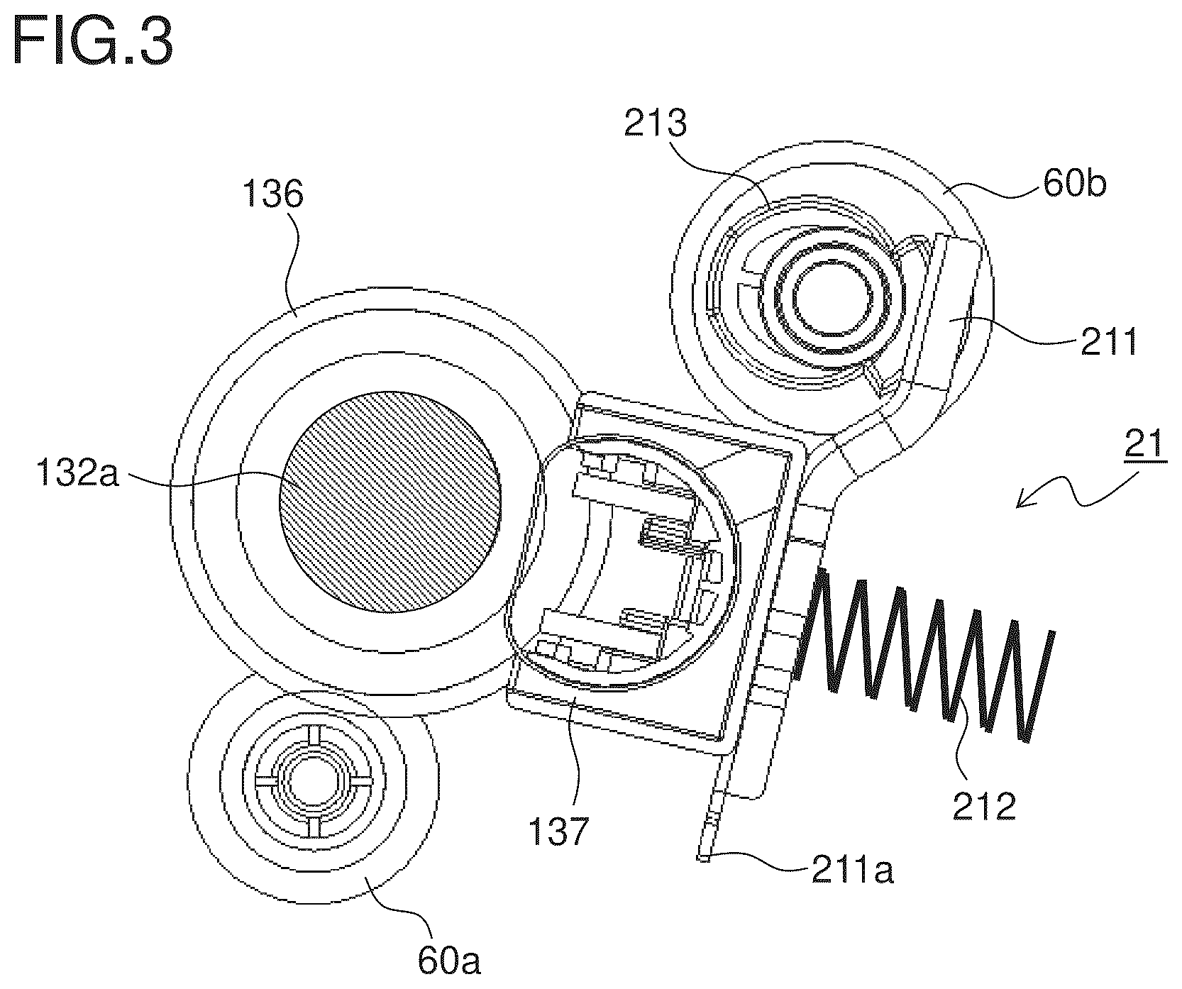 Patent US12326677 Figure 3 – Drive transmission mechanism, and fixing device and image forming apparatus including the same