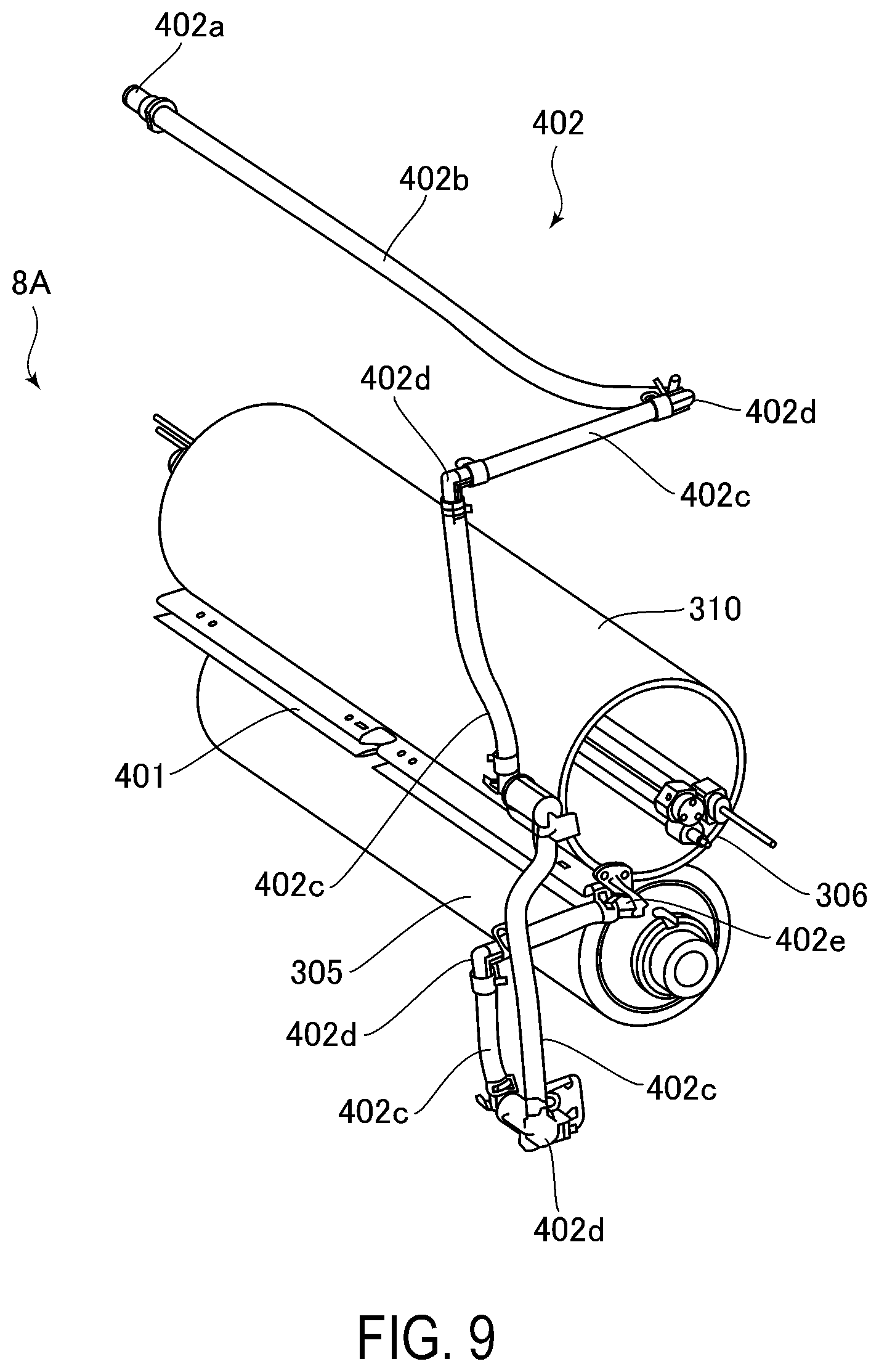 Patent US12326678 Figure 9 – Image forming apparatus with blown-air separation of recording material from fixing member