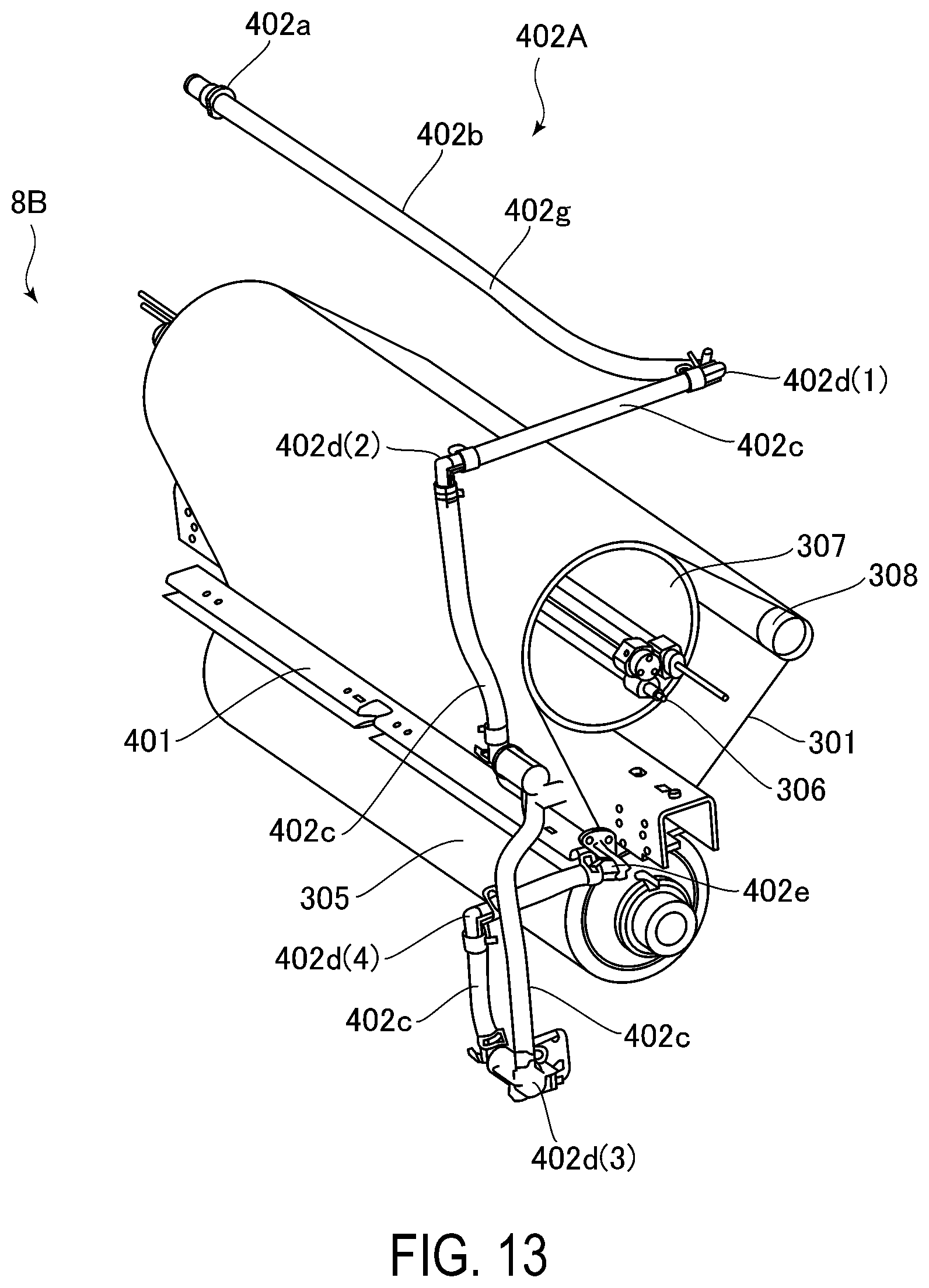 Patent US12326678 Figure 13 – Image forming apparatus with blown-air separation of recording material from fixing member
