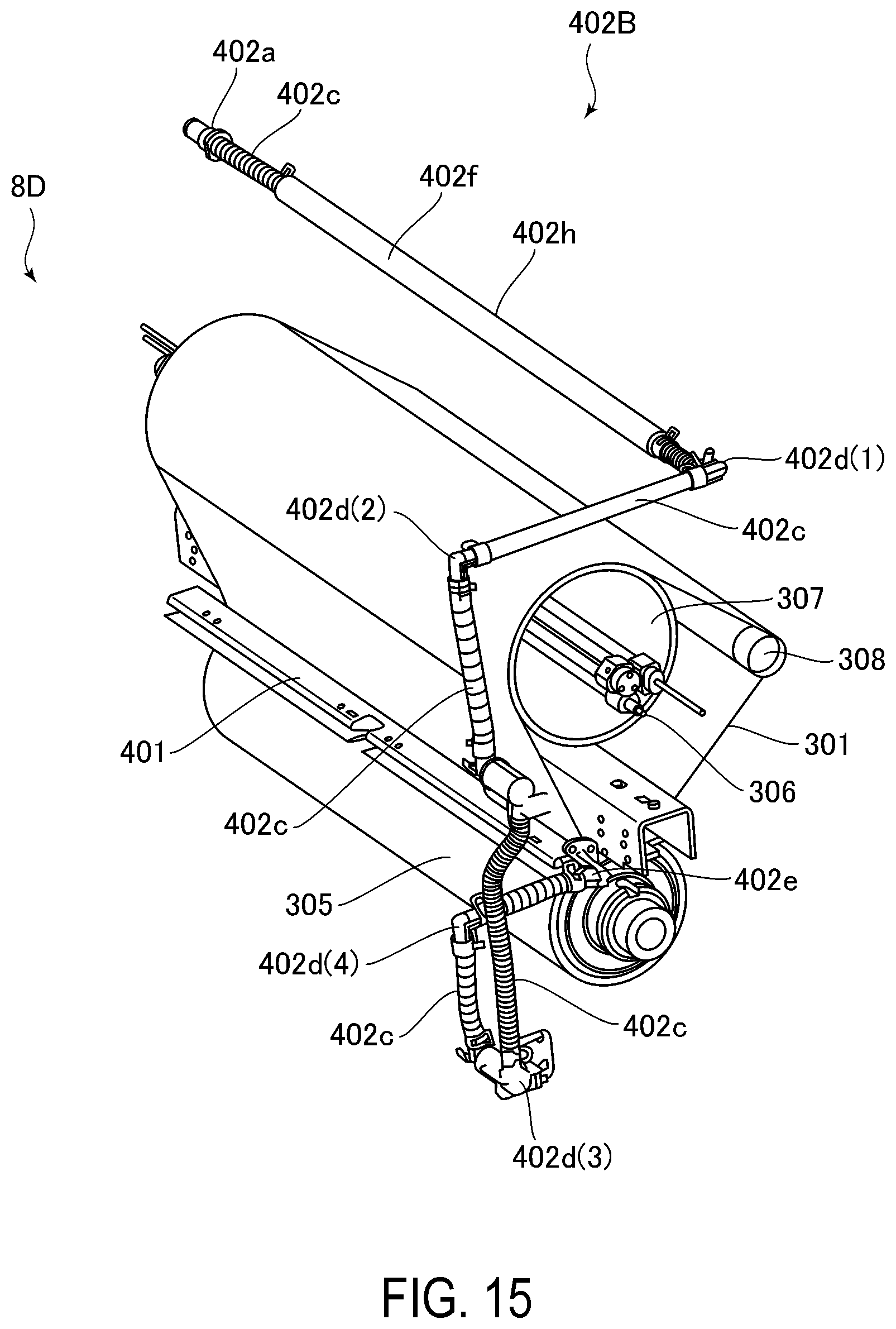 Patent US12326678 Figure 15 – Image forming apparatus with blown-air separation of recording material from fixing member