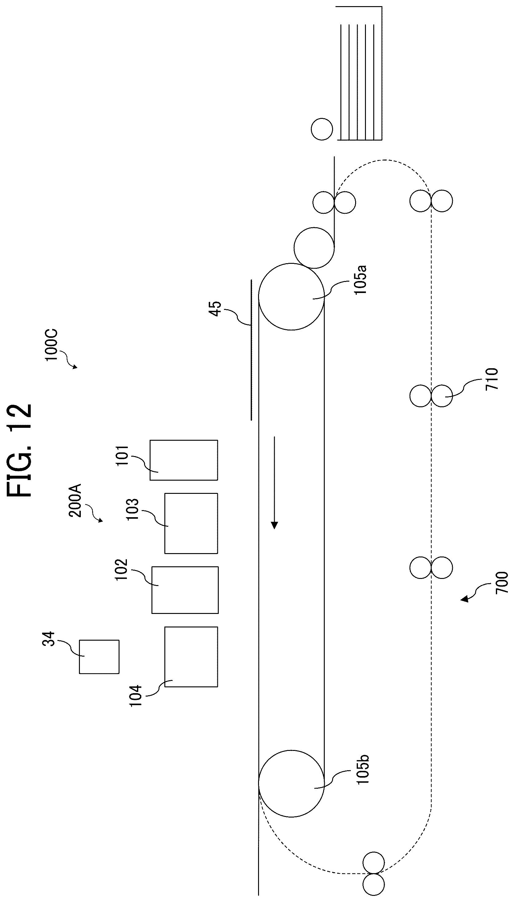 Patent US12326683 Figure 7 – Image forming apparatus and method to form an invisible image and a visible image in a multi-pass simplex manner