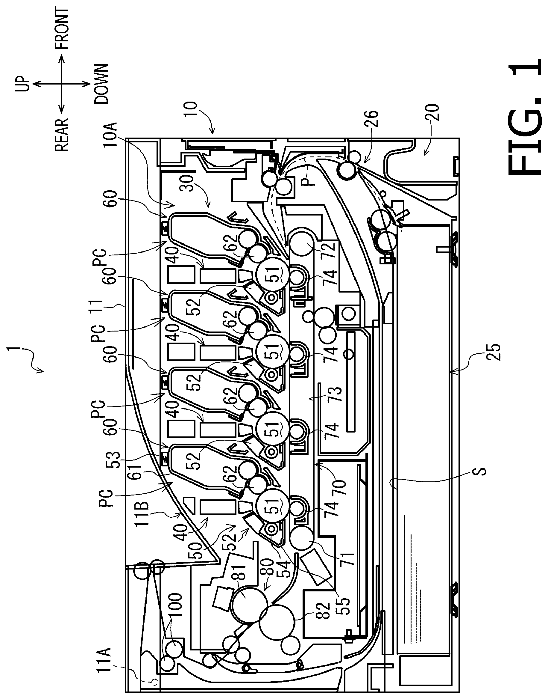 Patent US12326686 — Image forming apparatus with exposure head positioning structure — Figure 1