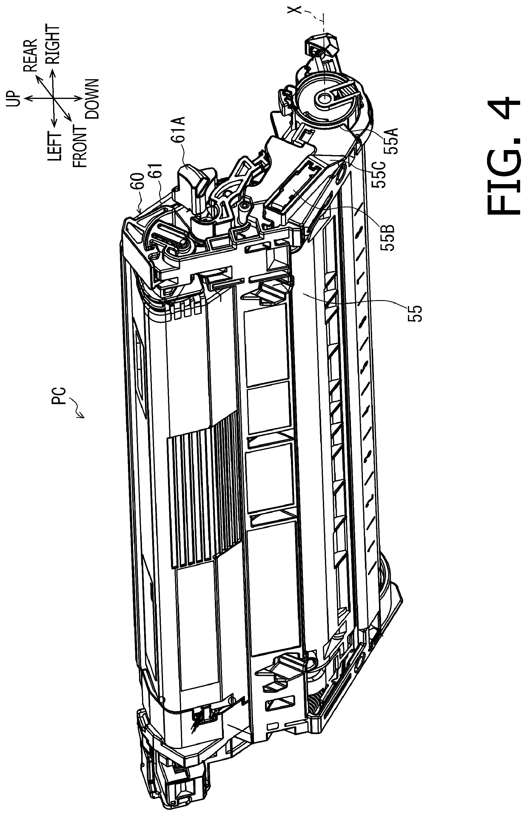 Patent US12326686 Figure 4 – Image forming apparatus with exposure head positioning structure
