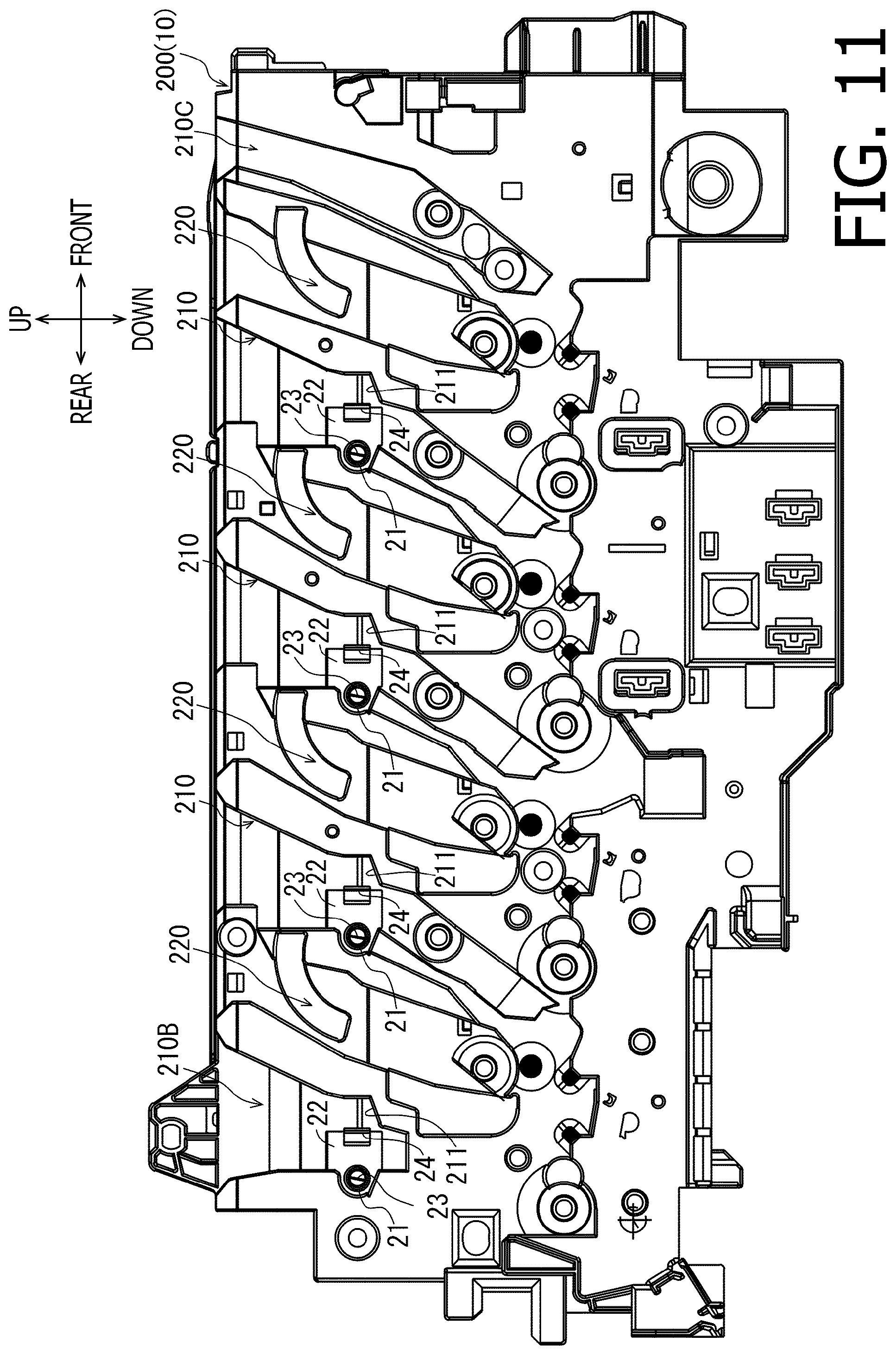 Patent US12326686 Figure 11 – Image forming apparatus with exposure head positioning structure