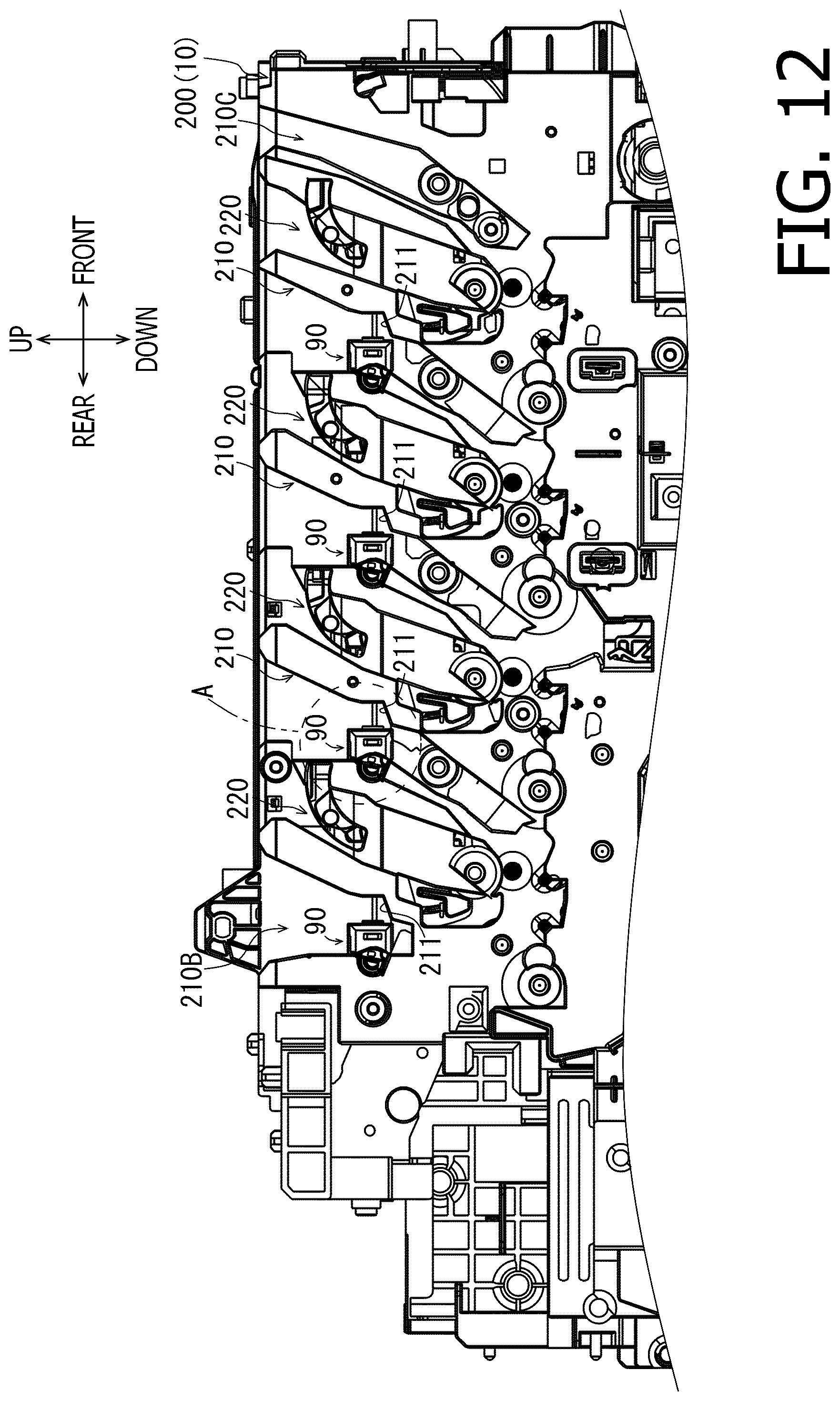 Patent US12326686 Figure 12 – Image forming apparatus with exposure head positioning structure