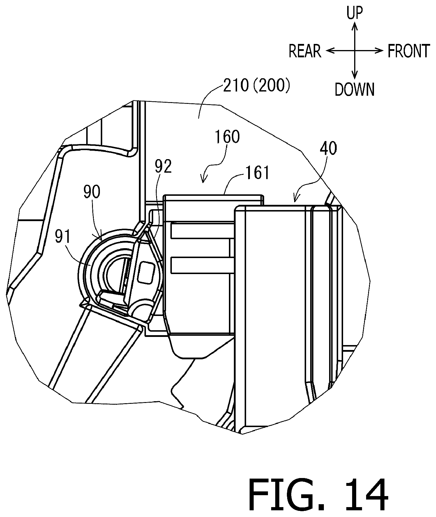 Patent US12326686 Figure 14 – Image forming apparatus with exposure head positioning structure