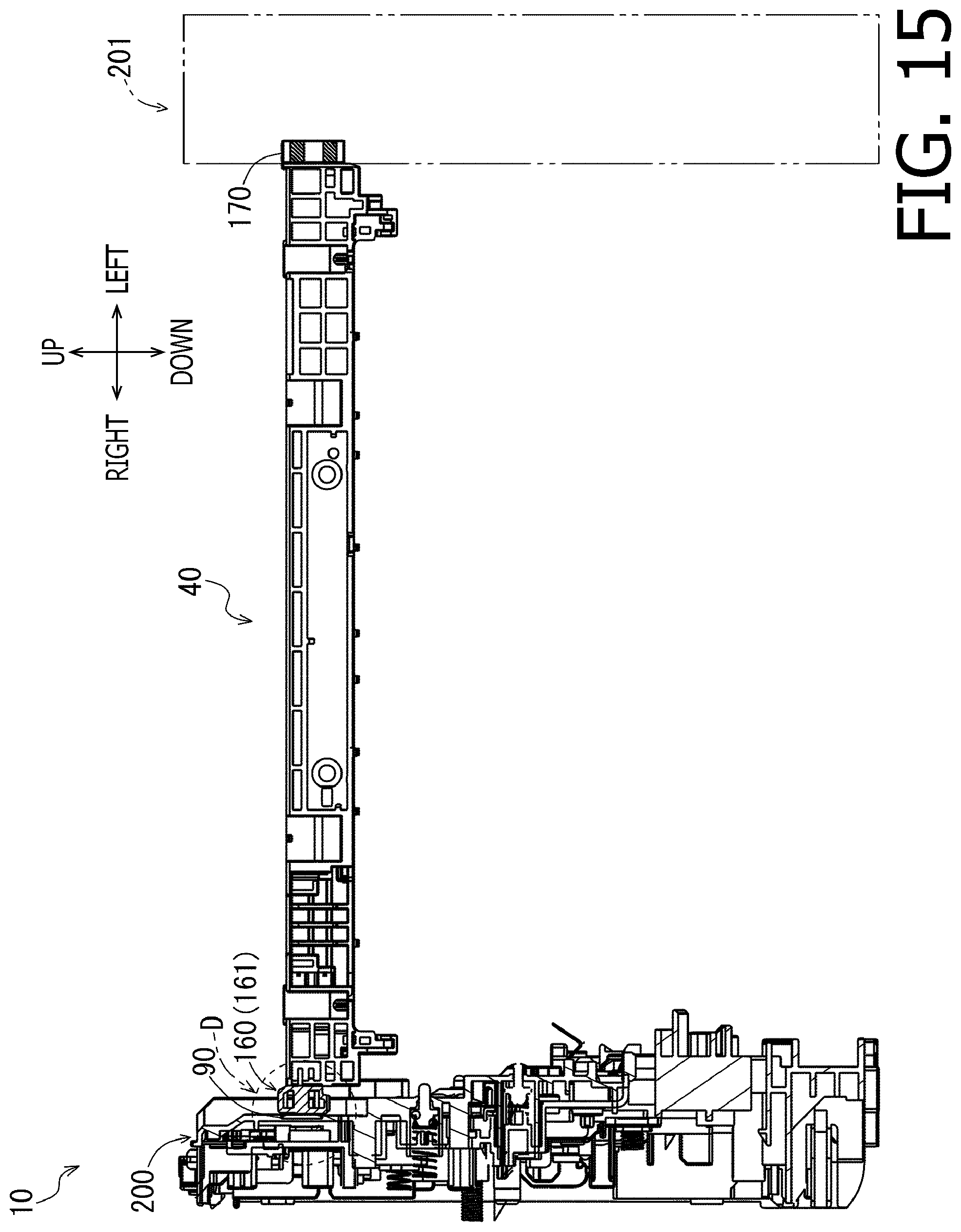 Patent US12326686 Figure 15 – Image forming apparatus with exposure head positioning structure