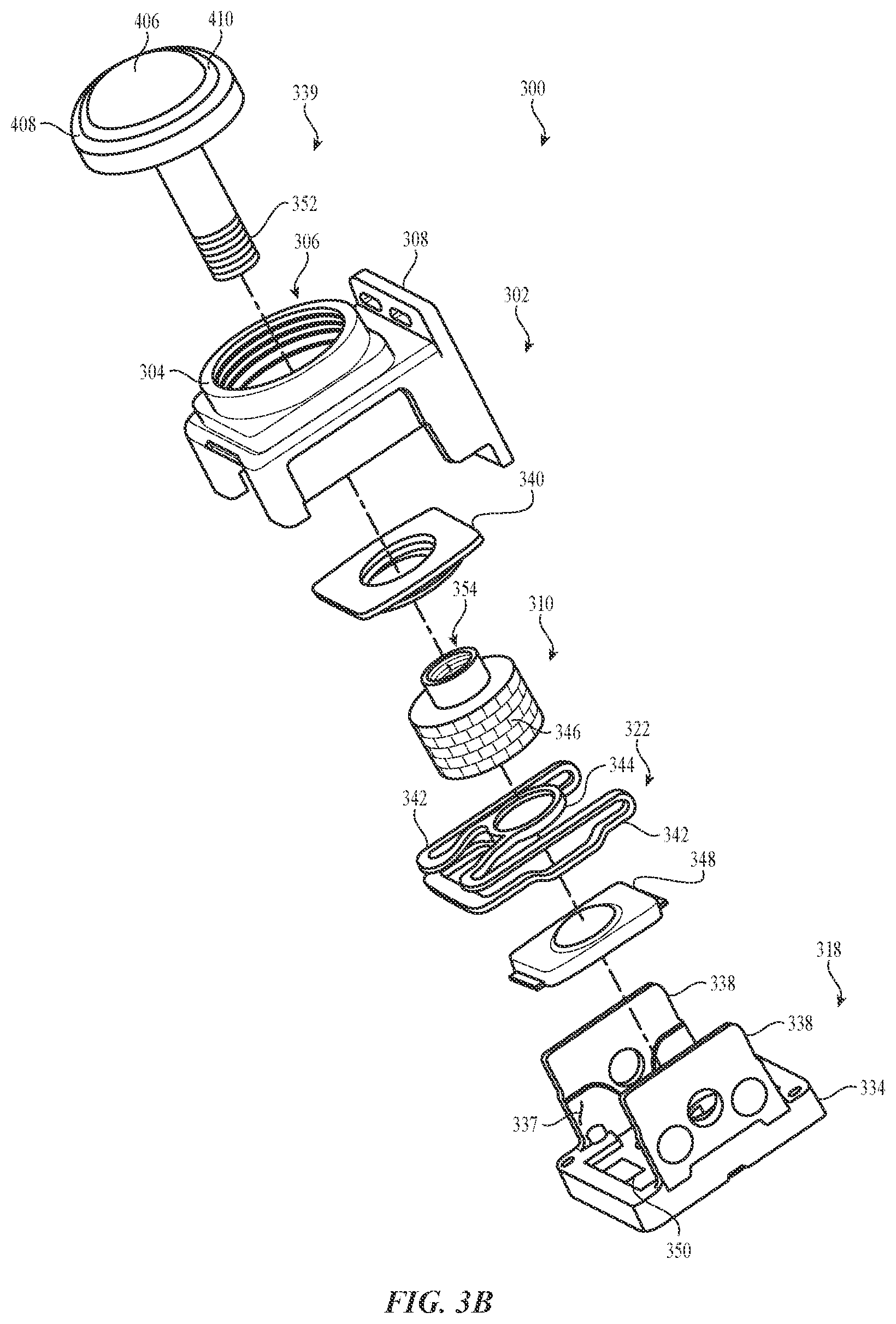 Patent US12326697 Figure 4 – Crown assembly for an electronic watch