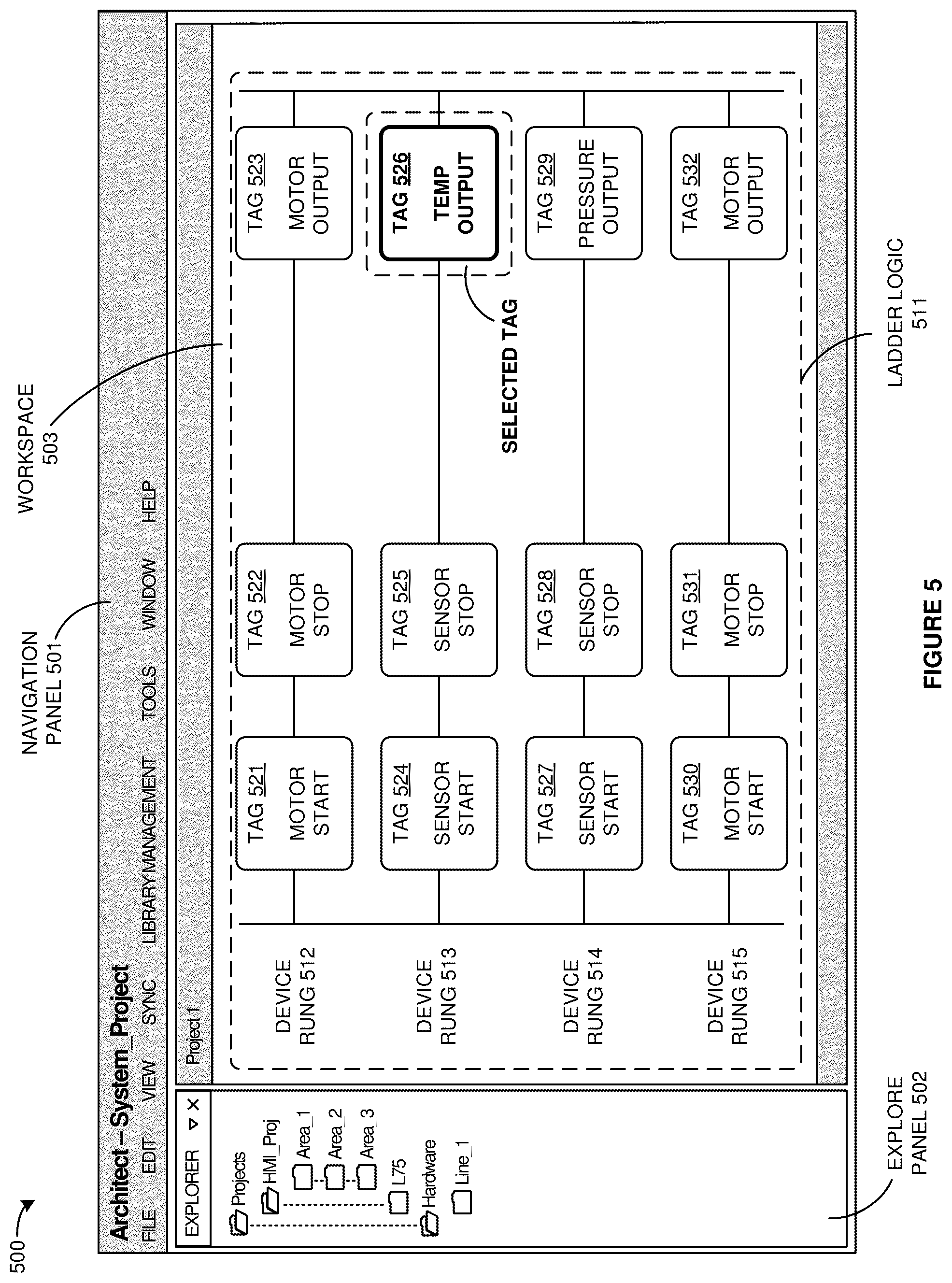 Patent US12326699 Figure 5 – Data scientist views in integrated design environments