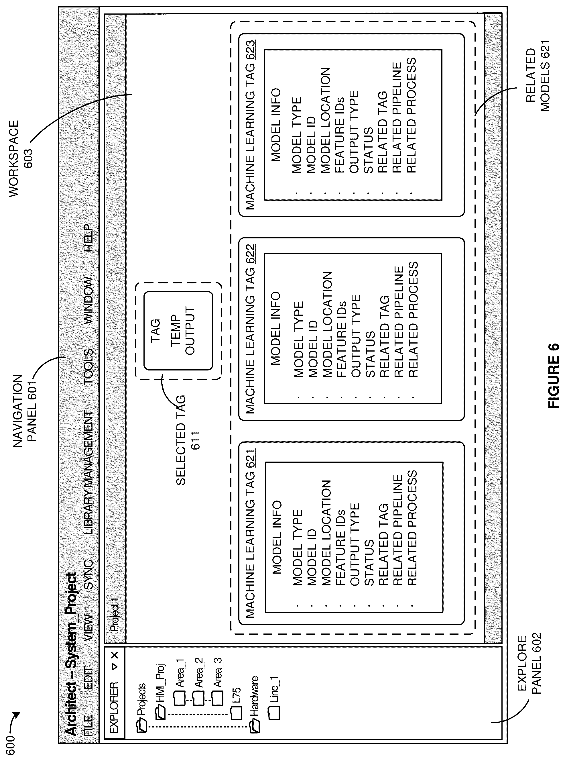 Patent US12326699 Figure 6 – Data scientist views in integrated design environments