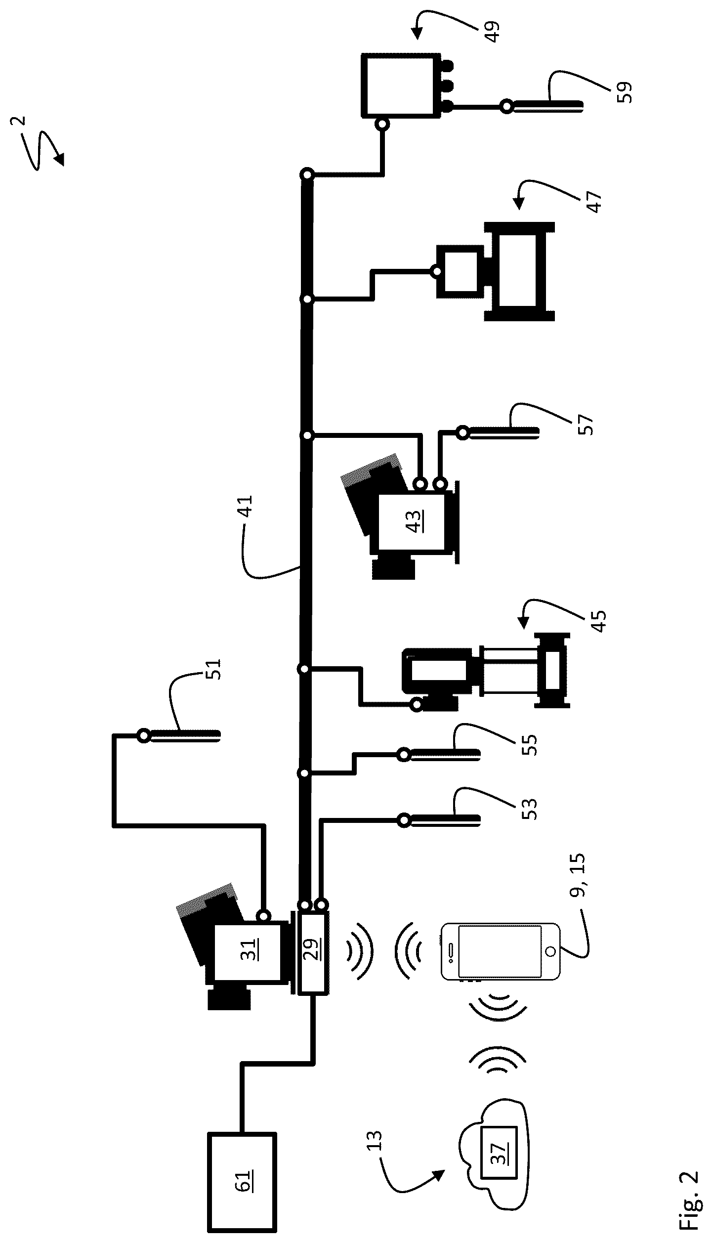 Patent US12326706 Figure 2 – Method and system for defining and configuring a hardware setup of a fluid processing system