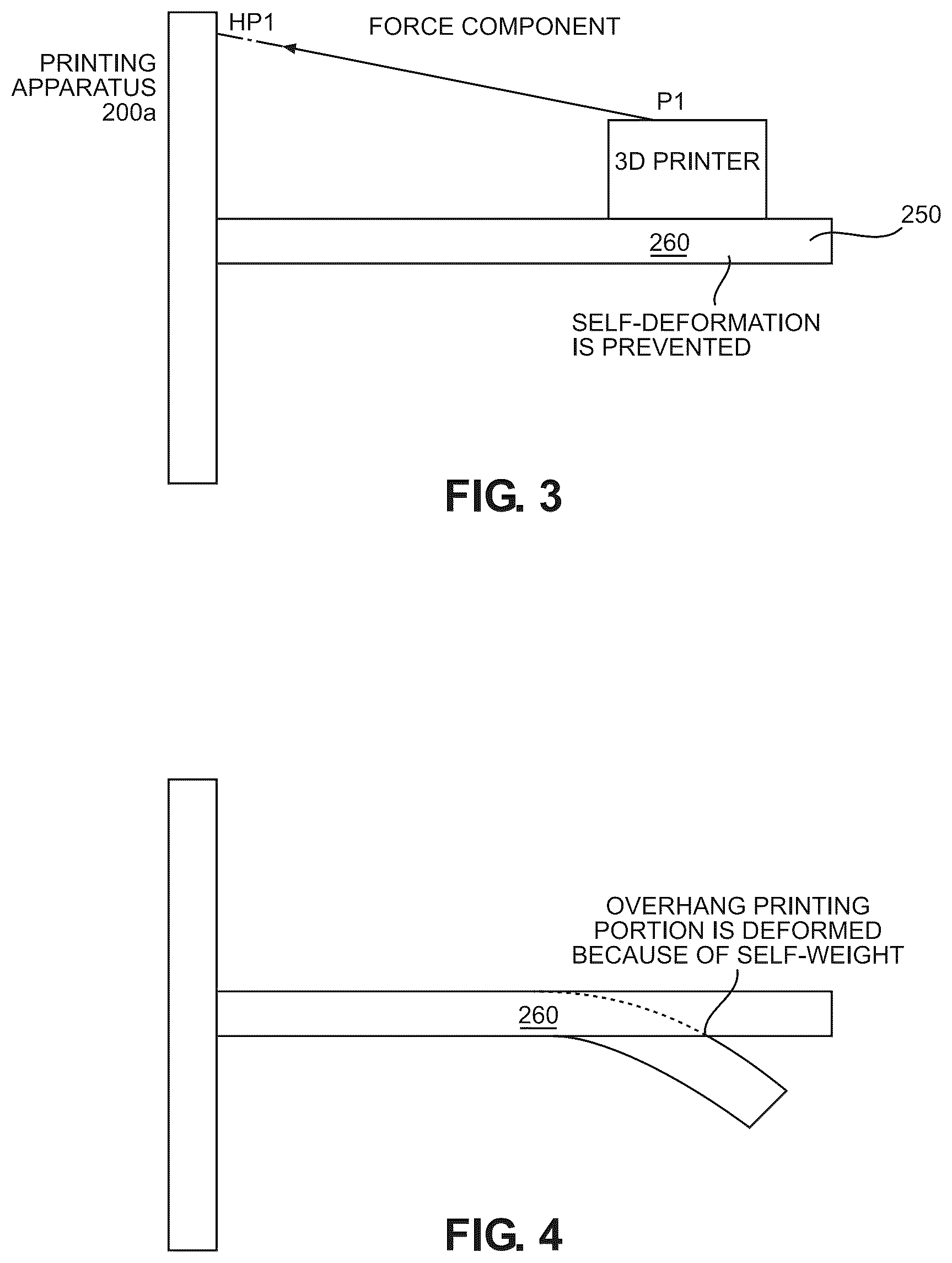 Patent US12326710 Figure 3 – Creating string-based force component from different directions during overhang three-dimensional printing