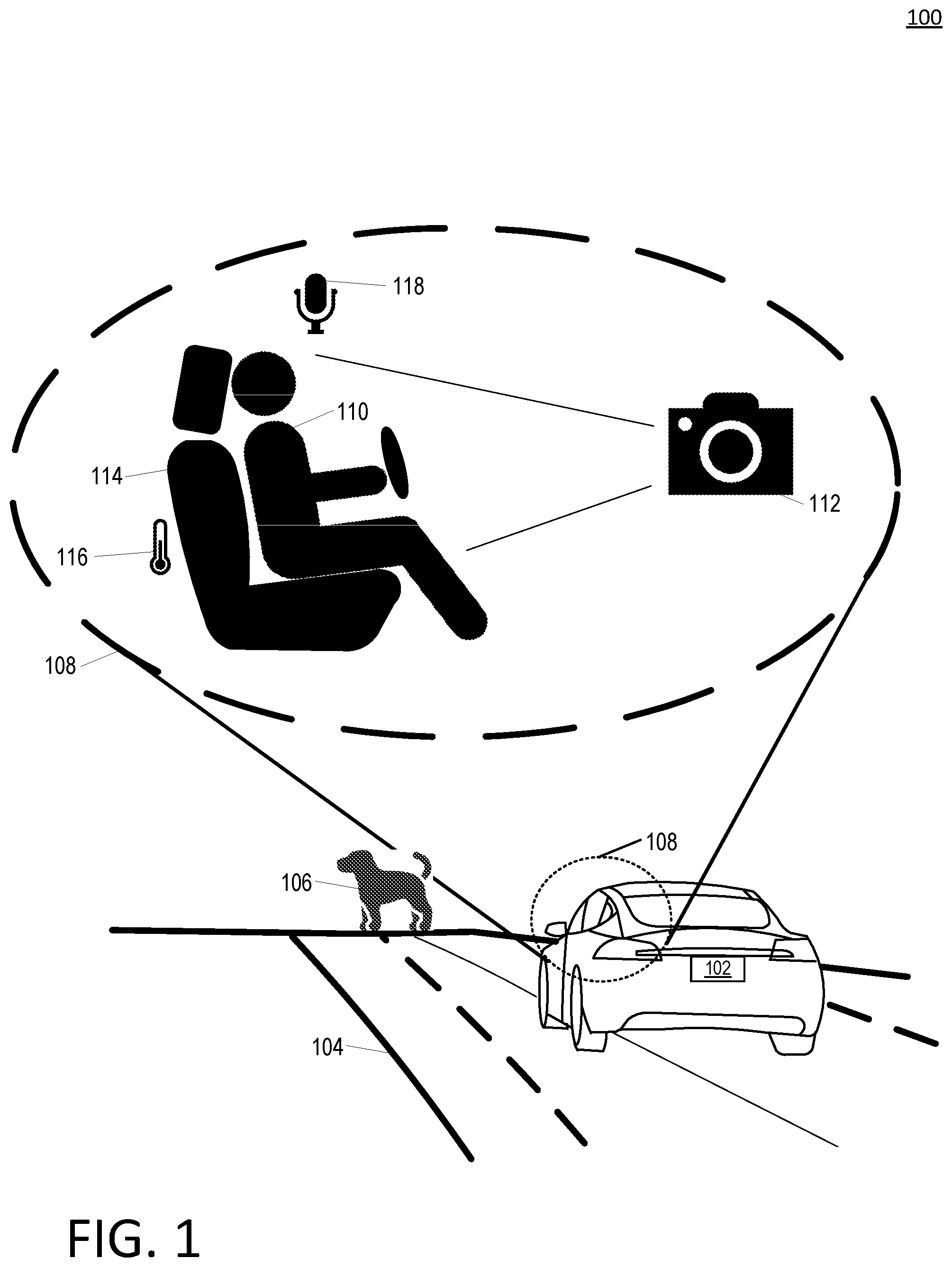 Patent US12326727 Figure 1 – Manual control re-engagement in an autonomous vehicle