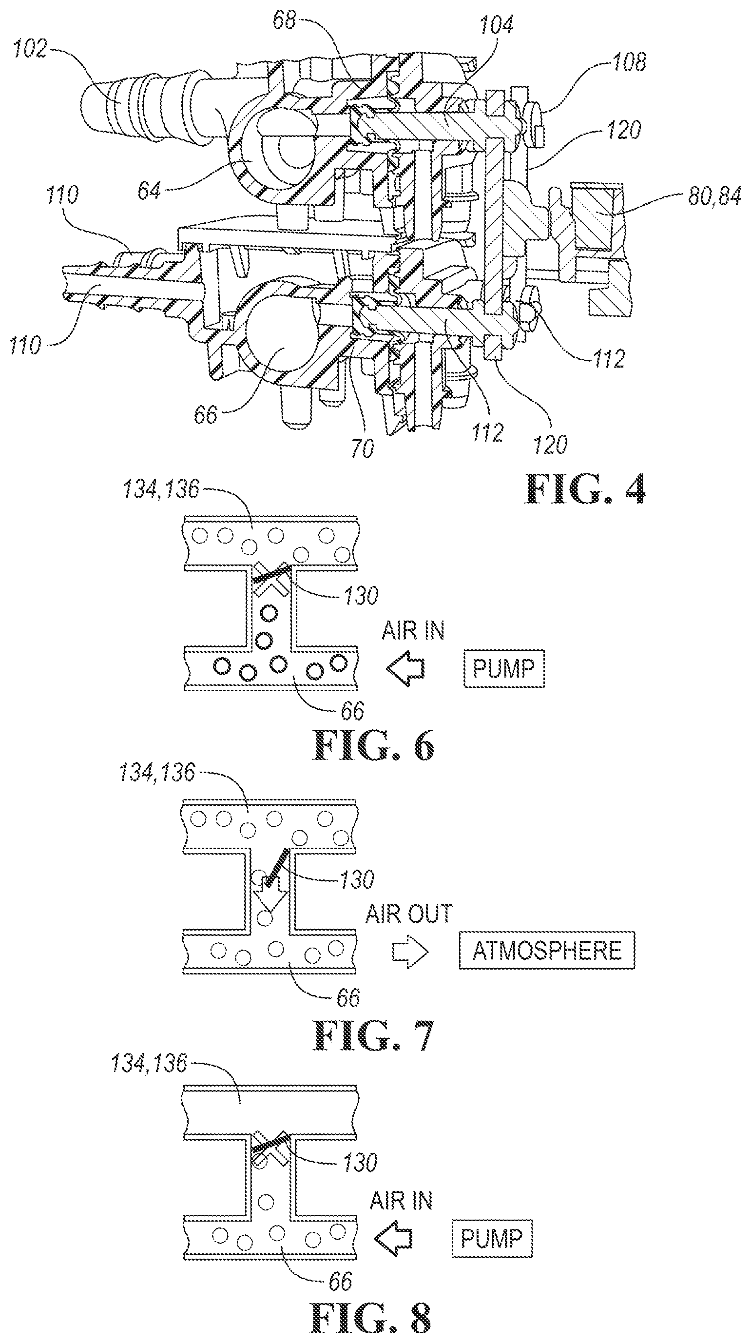 Patent US12326742 Figure 4 – Valve and actuator assembly for a fluid system in a vehicle seat assembly