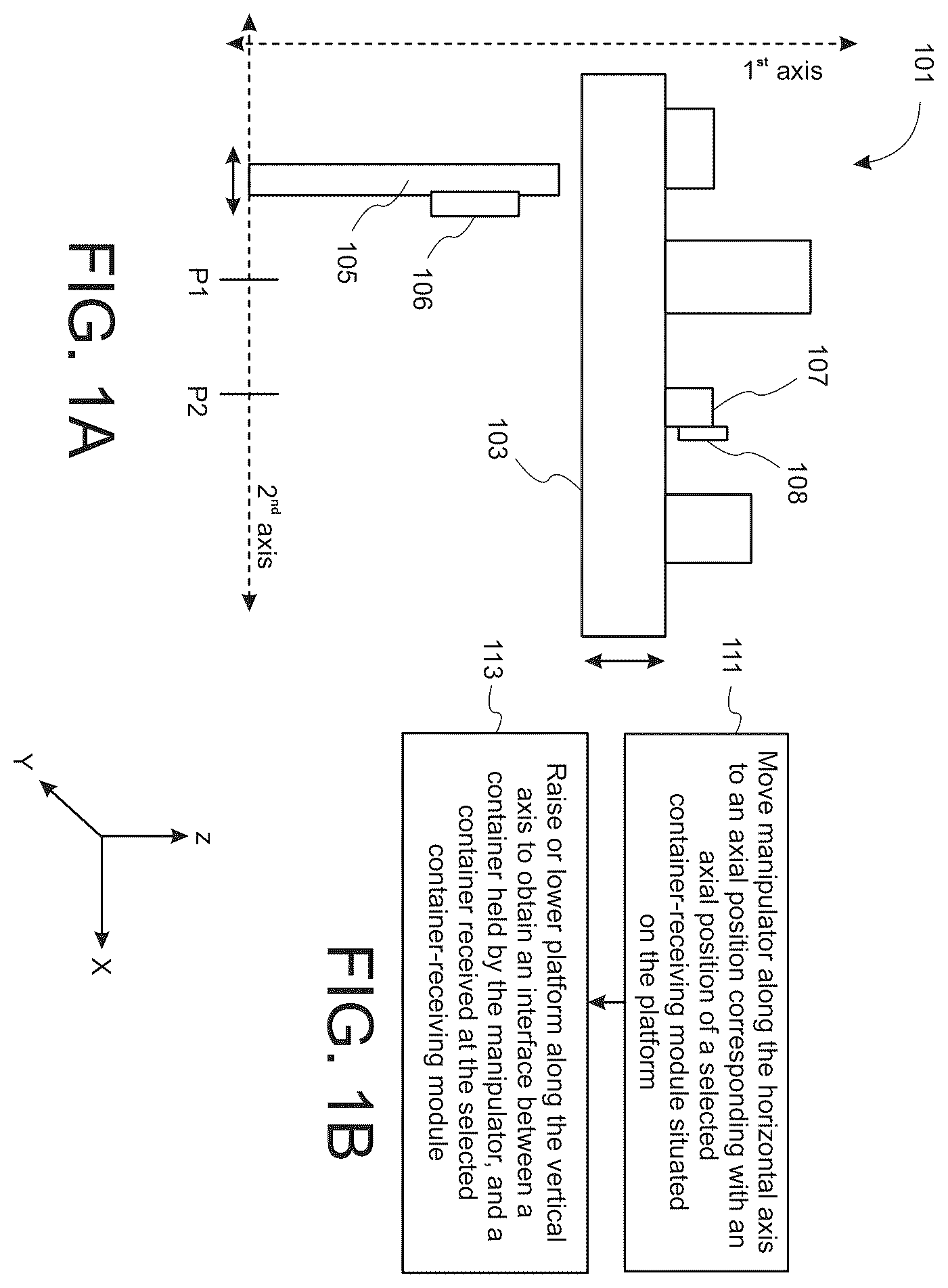 Patent US12326744 Figure 1 – Robotic pharmaceutical preparation system having a movable platform