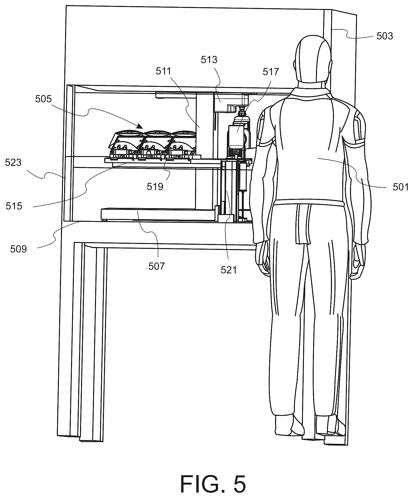 Patent US12326744 Figure 6 – Robotic pharmaceutical preparation system having a movable platform