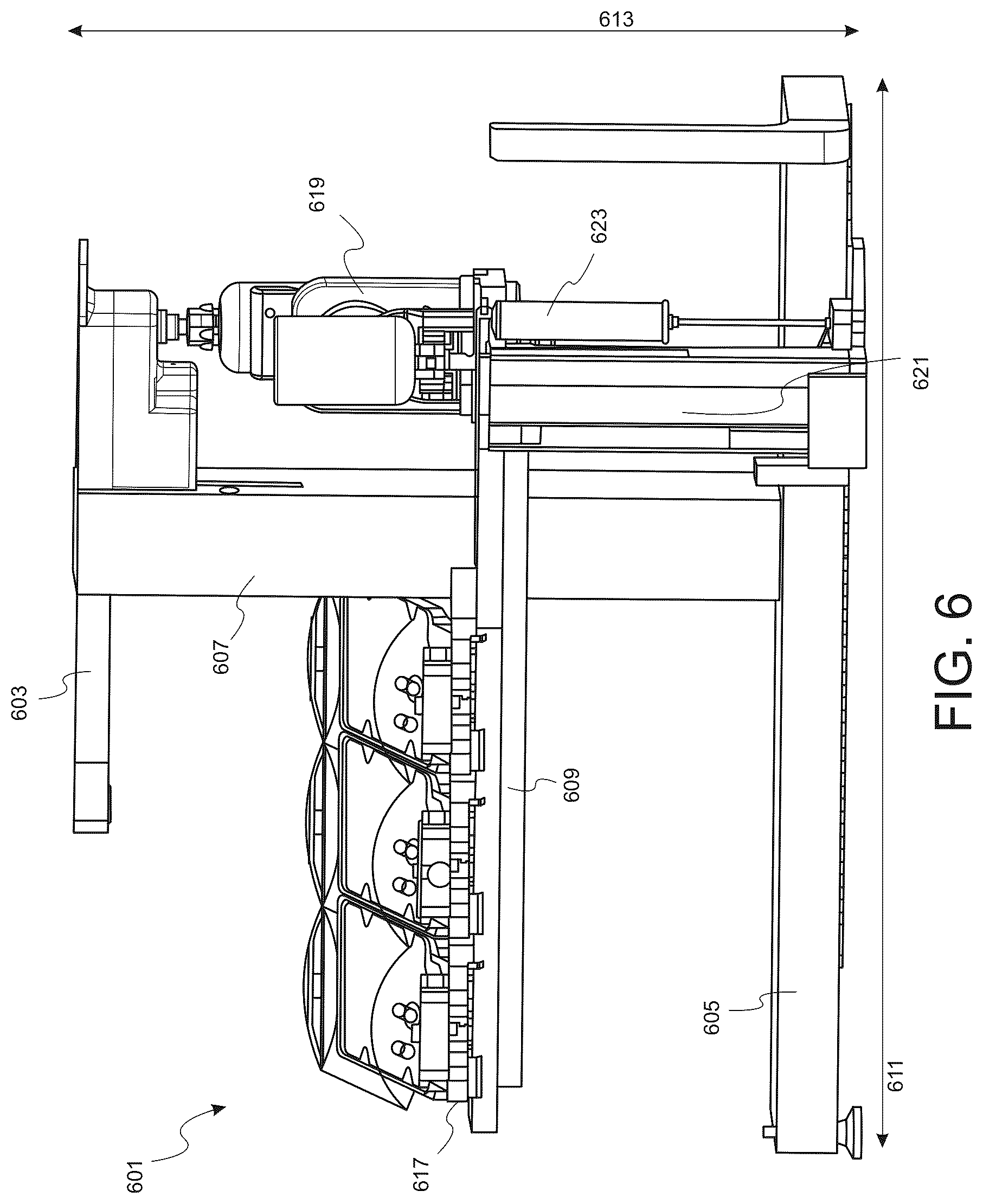 Patent US12326744 Figure 7 – Robotic pharmaceutical preparation system having a movable platform