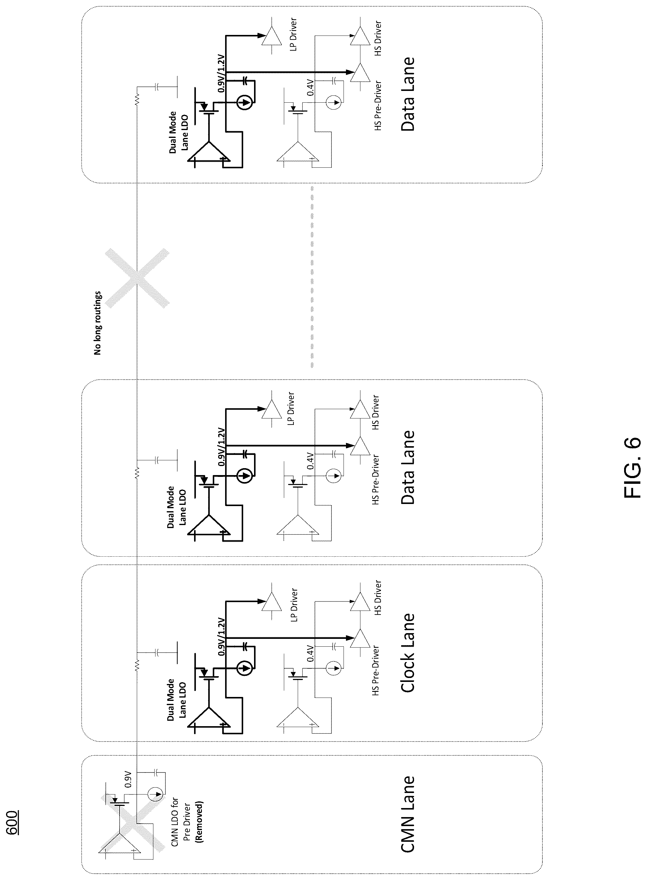 Patent US12326747 Figure 6 – Dual-mode low dropout regulator with fast transient switching between modes