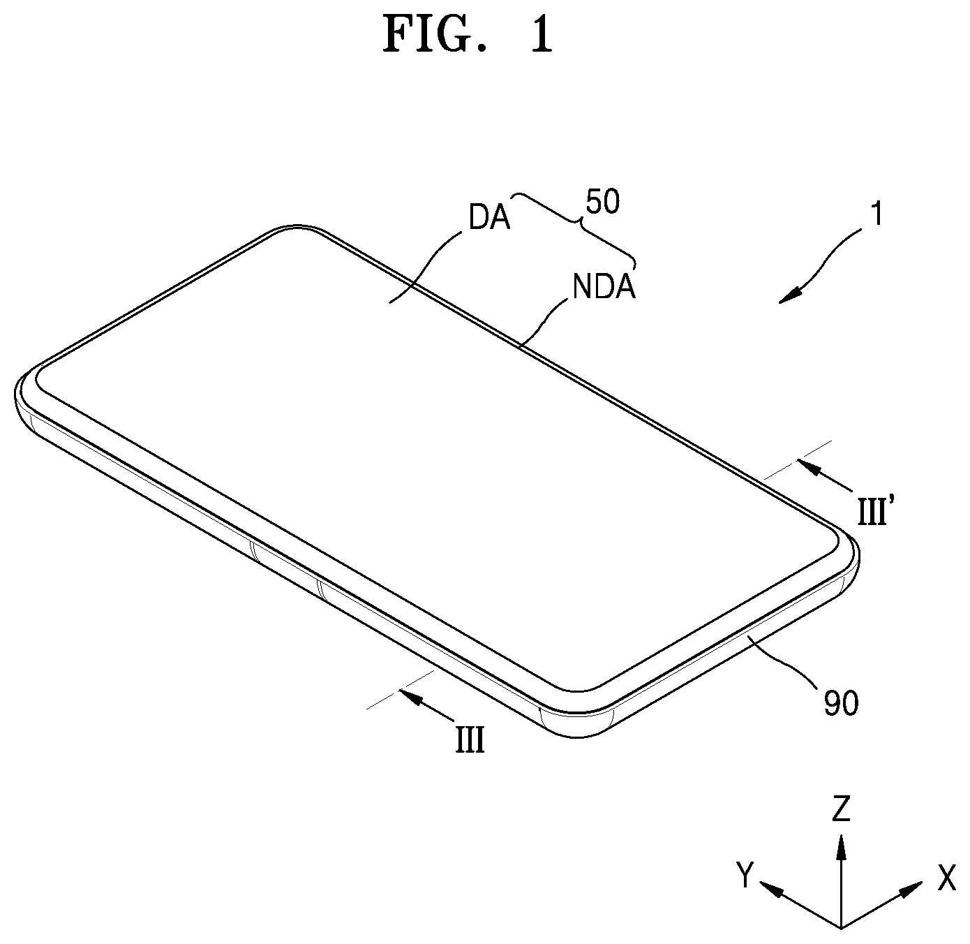 Patent US12326754 Figure 1 – Digitizer and display apparatus including the same