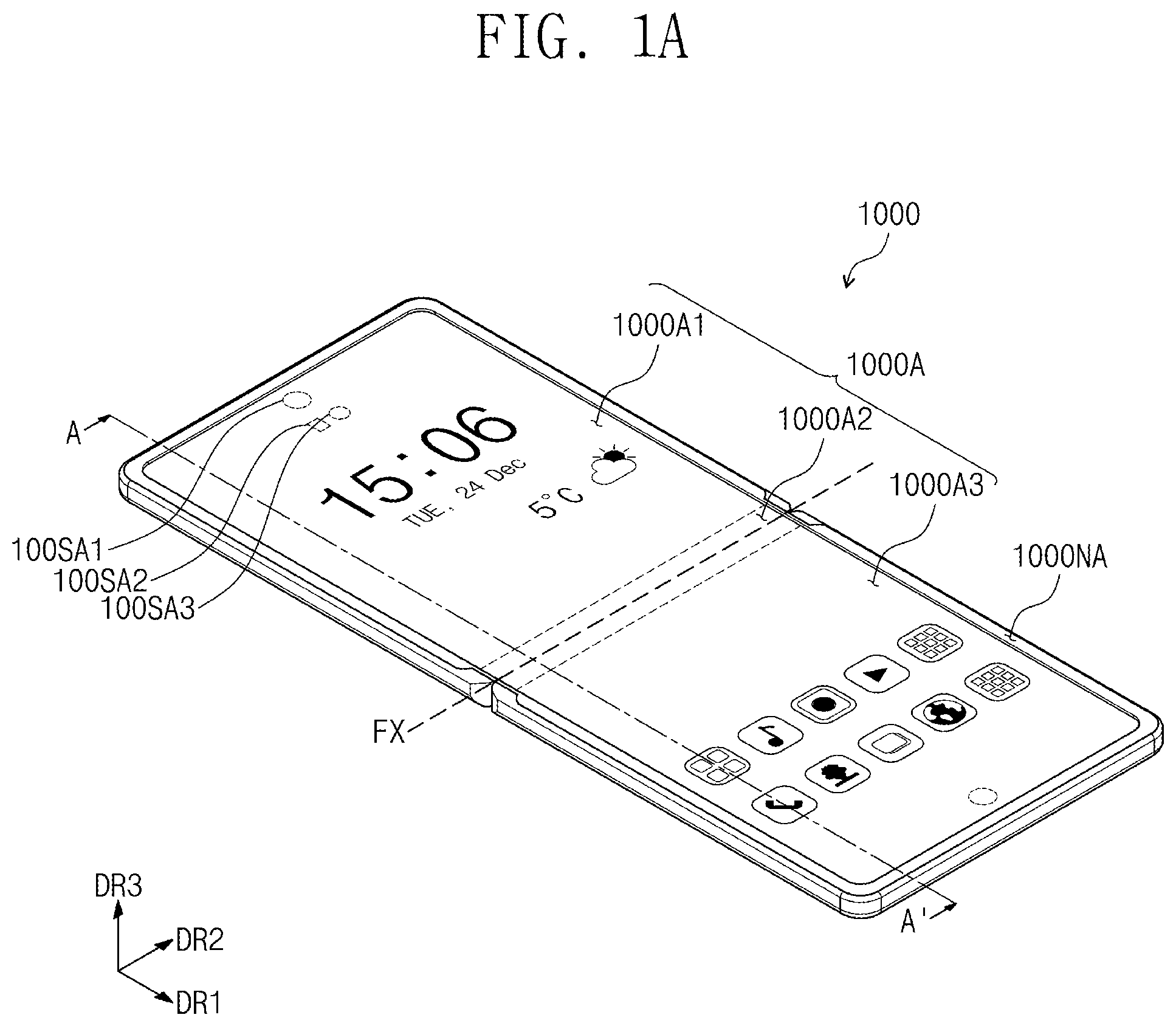 Patent US12326756 — Display device — Figure 1