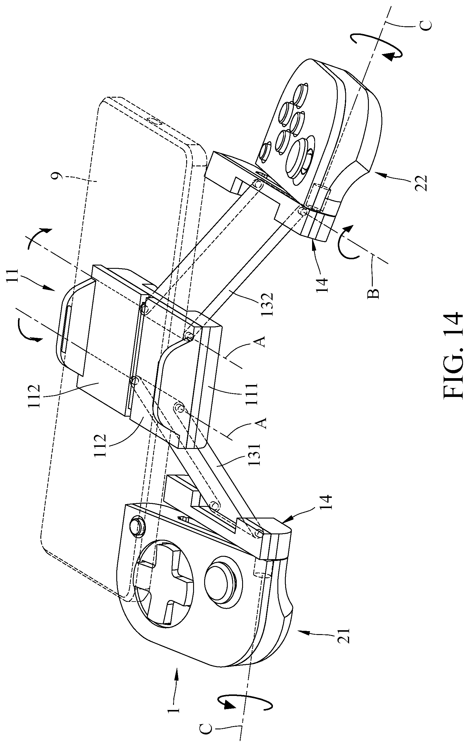Patent US12326758 Figure 10 – Control assembly for portable electronic device