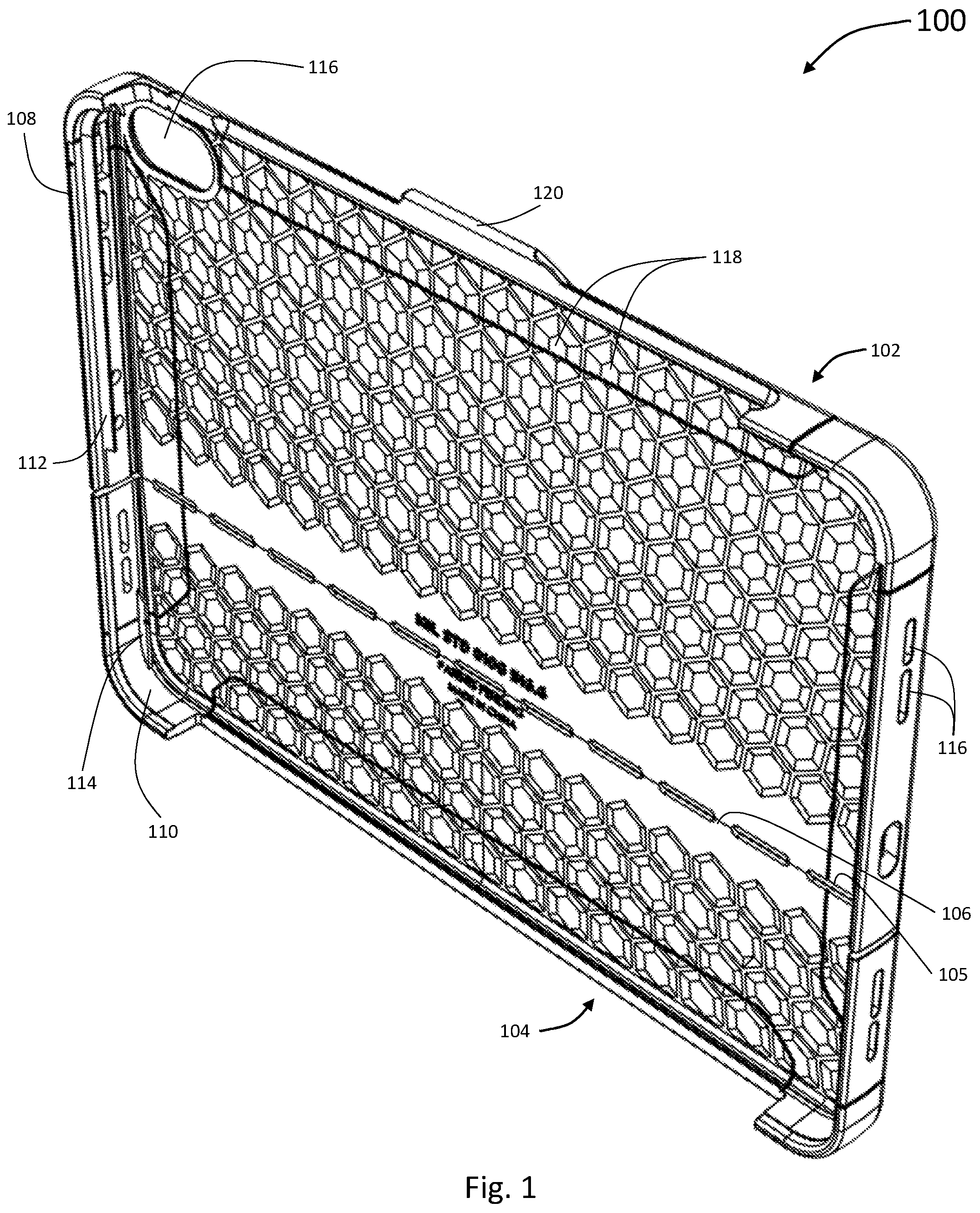 Patent US12326759 Figure 1 – Deployable case for electronic device and method of deploying a deployable case