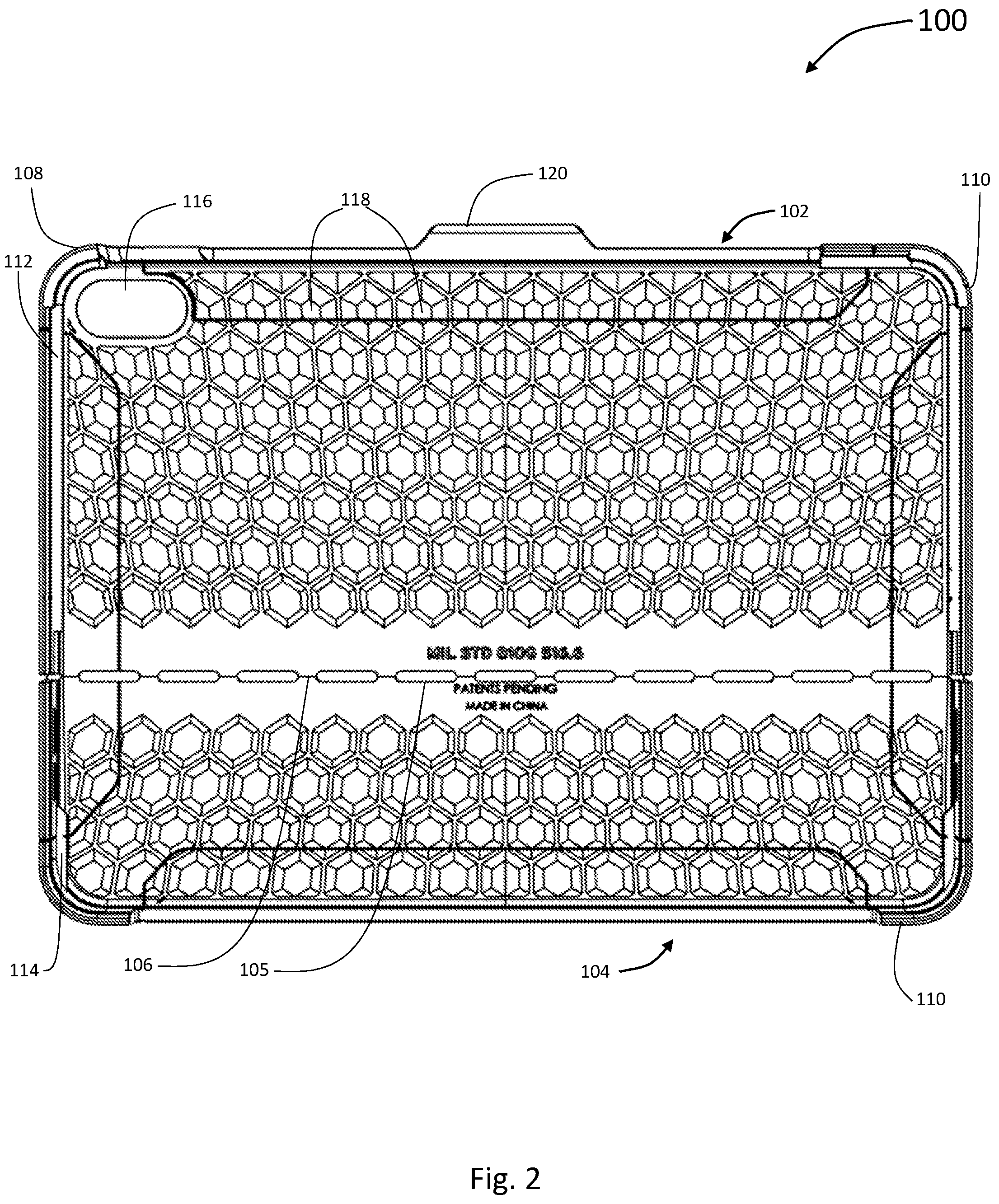 Patent US12326759 Figure 2 – Deployable case for electronic device and method of deploying a deployable case