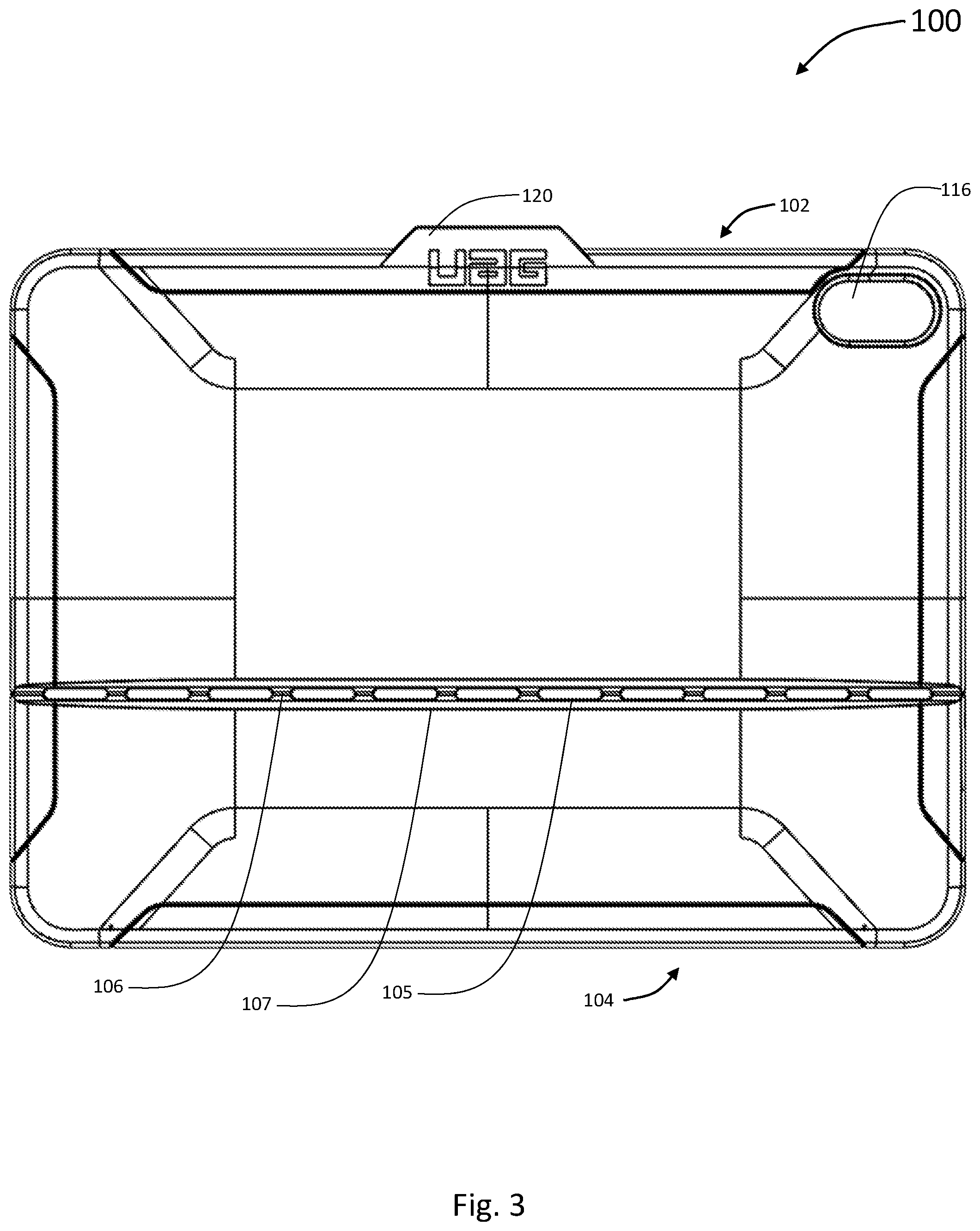 Patent US12326759 Figure 3 – Deployable case for electronic device and method of deploying a deployable case