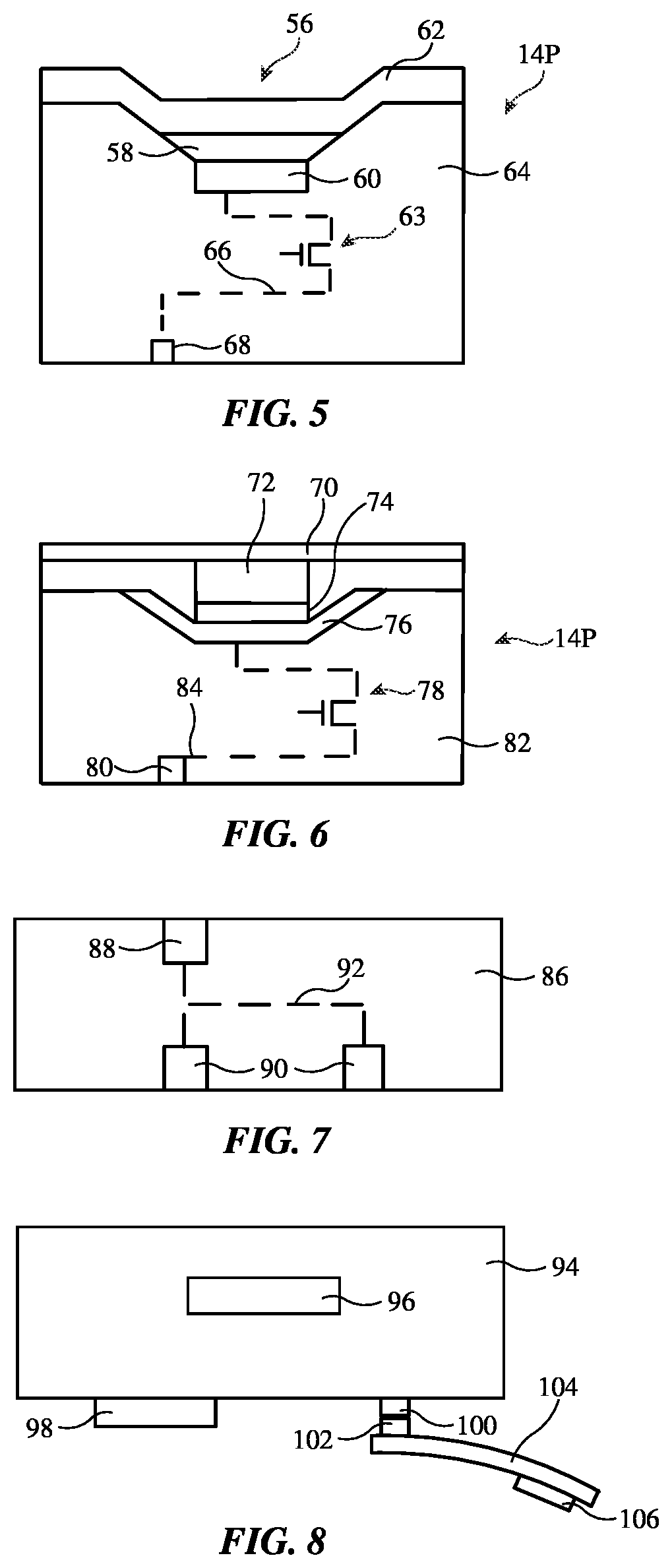 Patent US12326760 Figure 5 – Electronic devices with borderless displays