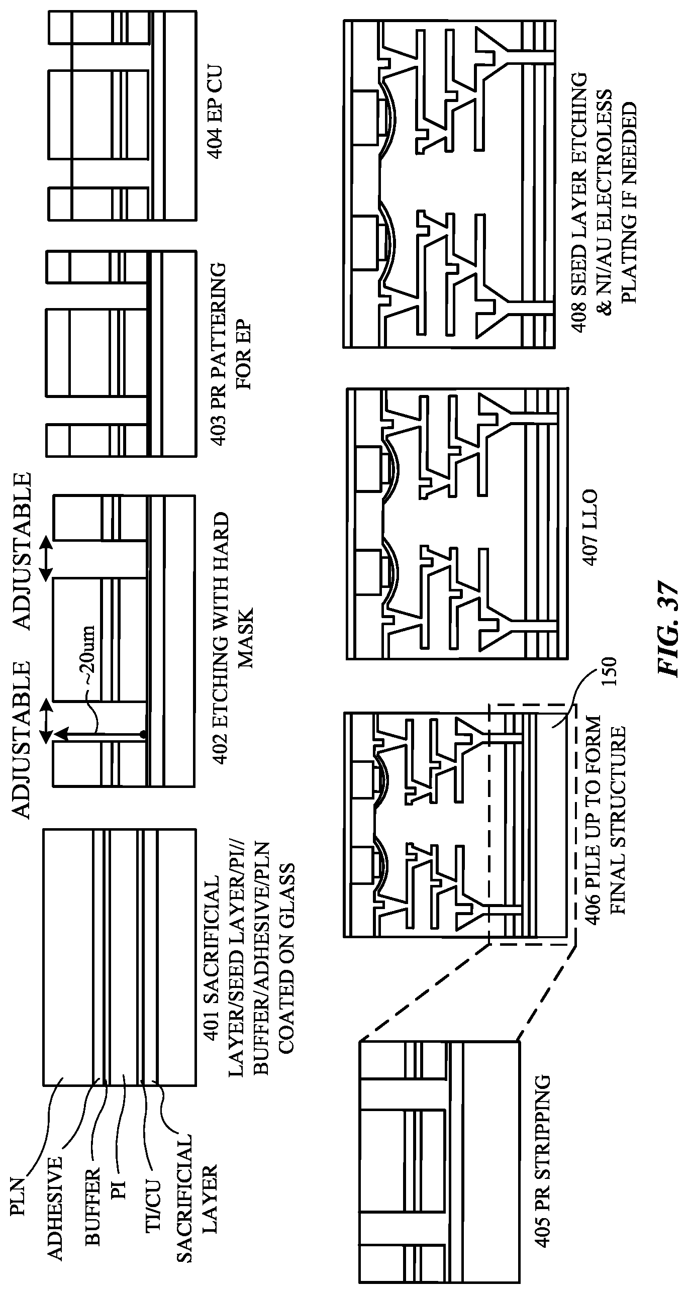Patent US12326760 Figure 19 – Electronic devices with borderless displays
