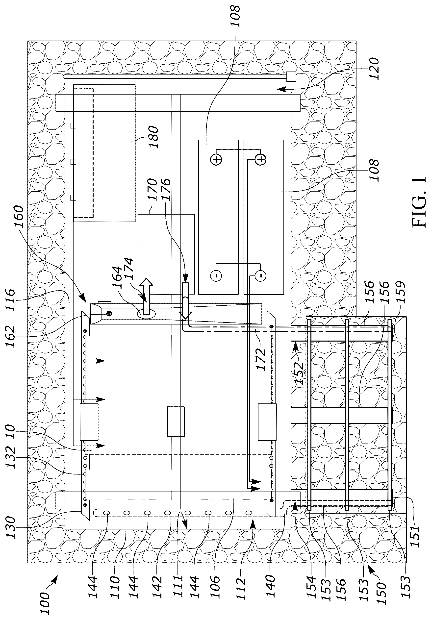 Patent US12326765 Figure 1 – Submersible networking enclosure