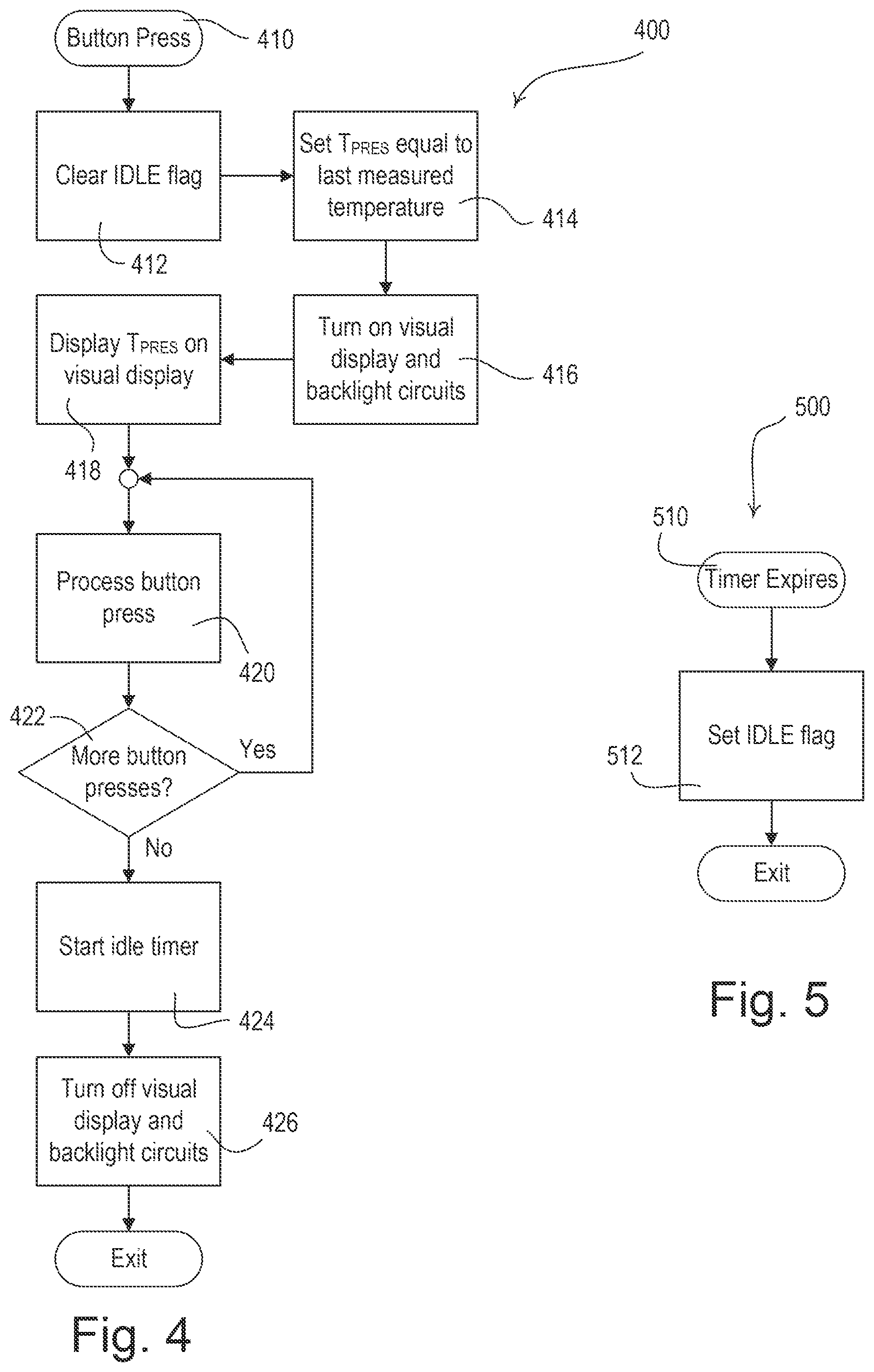 Patent US12326771 Figure 4 – Temperature control device with automatically adjustable backlighting