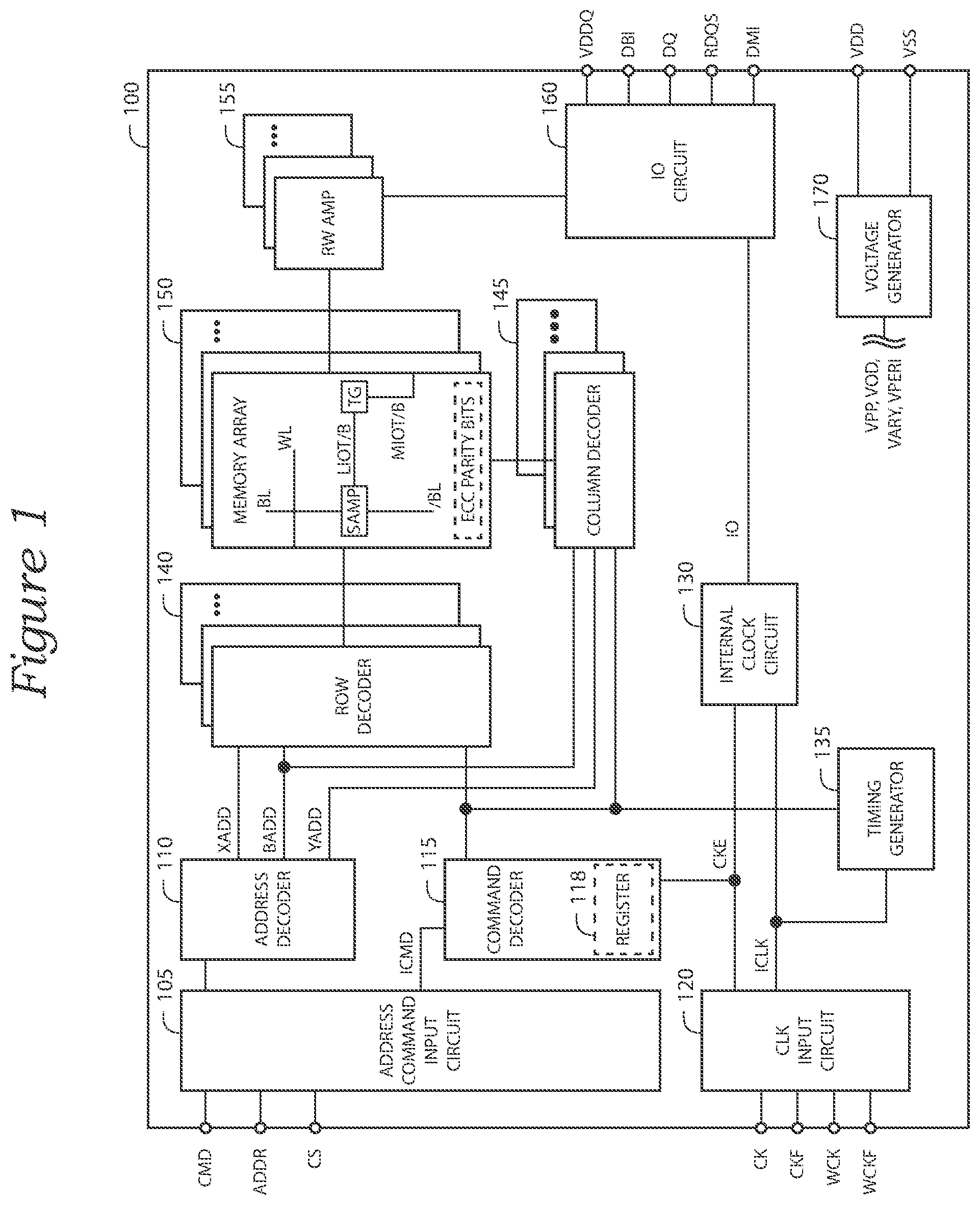 Patent US12326781 Figure 1 – Semiconductor device with modified access and associated methods and systems