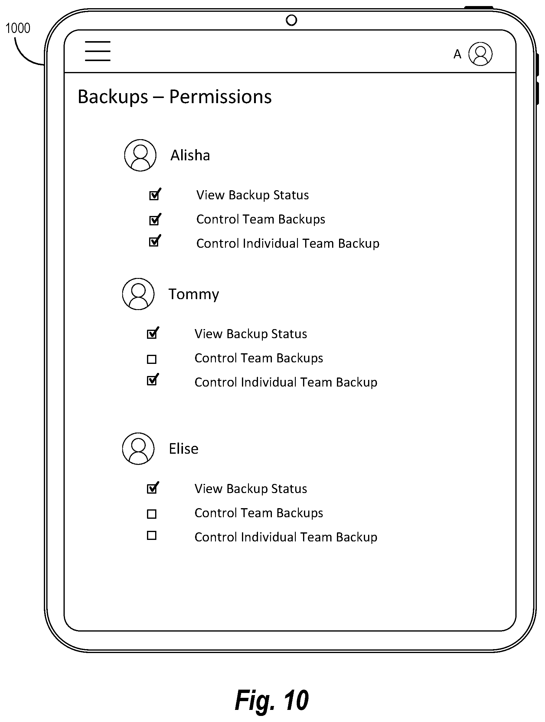 Patent US12326789 Figure 10 – Remotely backing up device data using a web application at a remote device