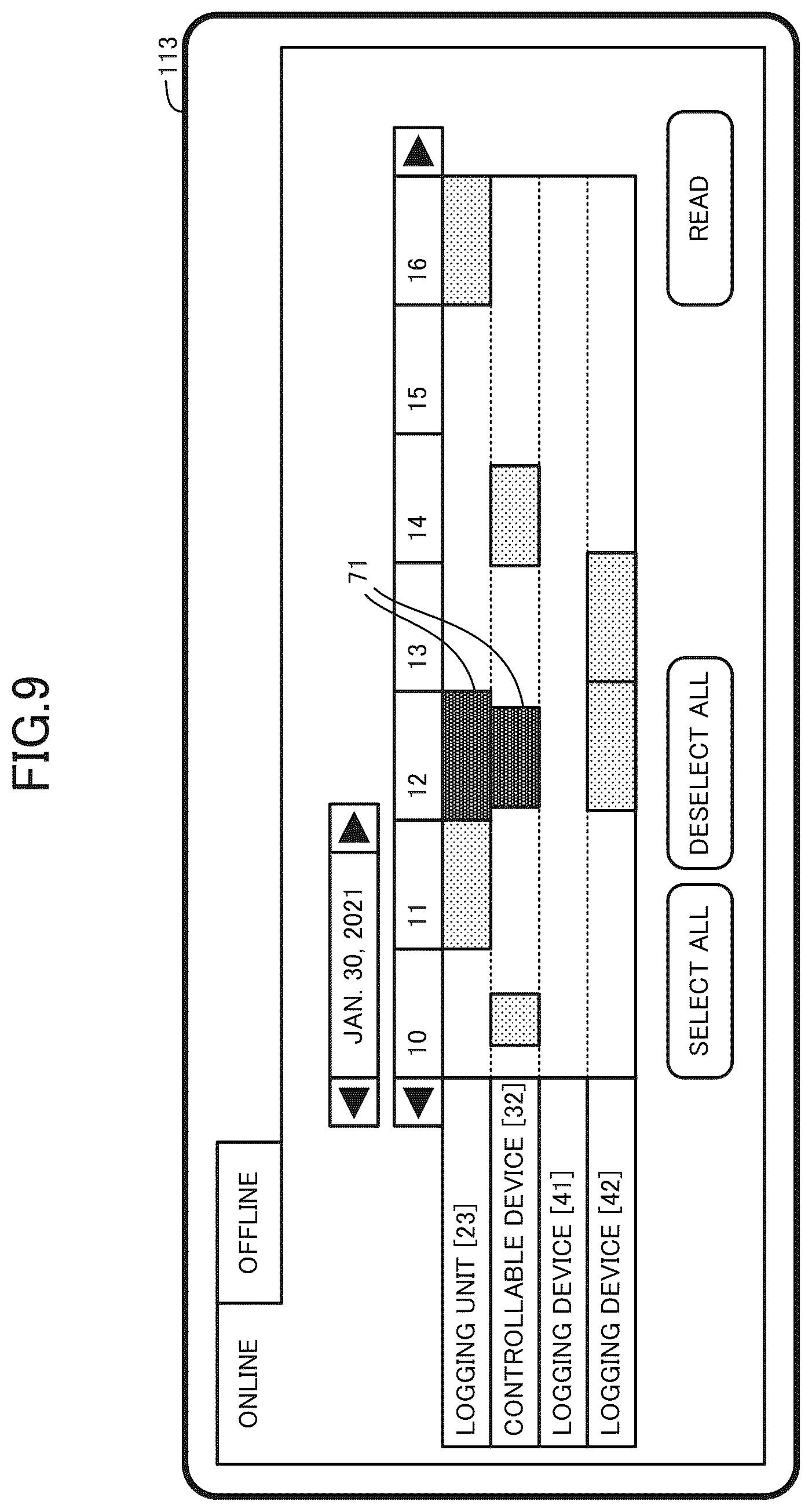 Patent US12326799 Figure 9 – Log data analysis assistance system, log data analysis assistance method, recording medium, and assistance device