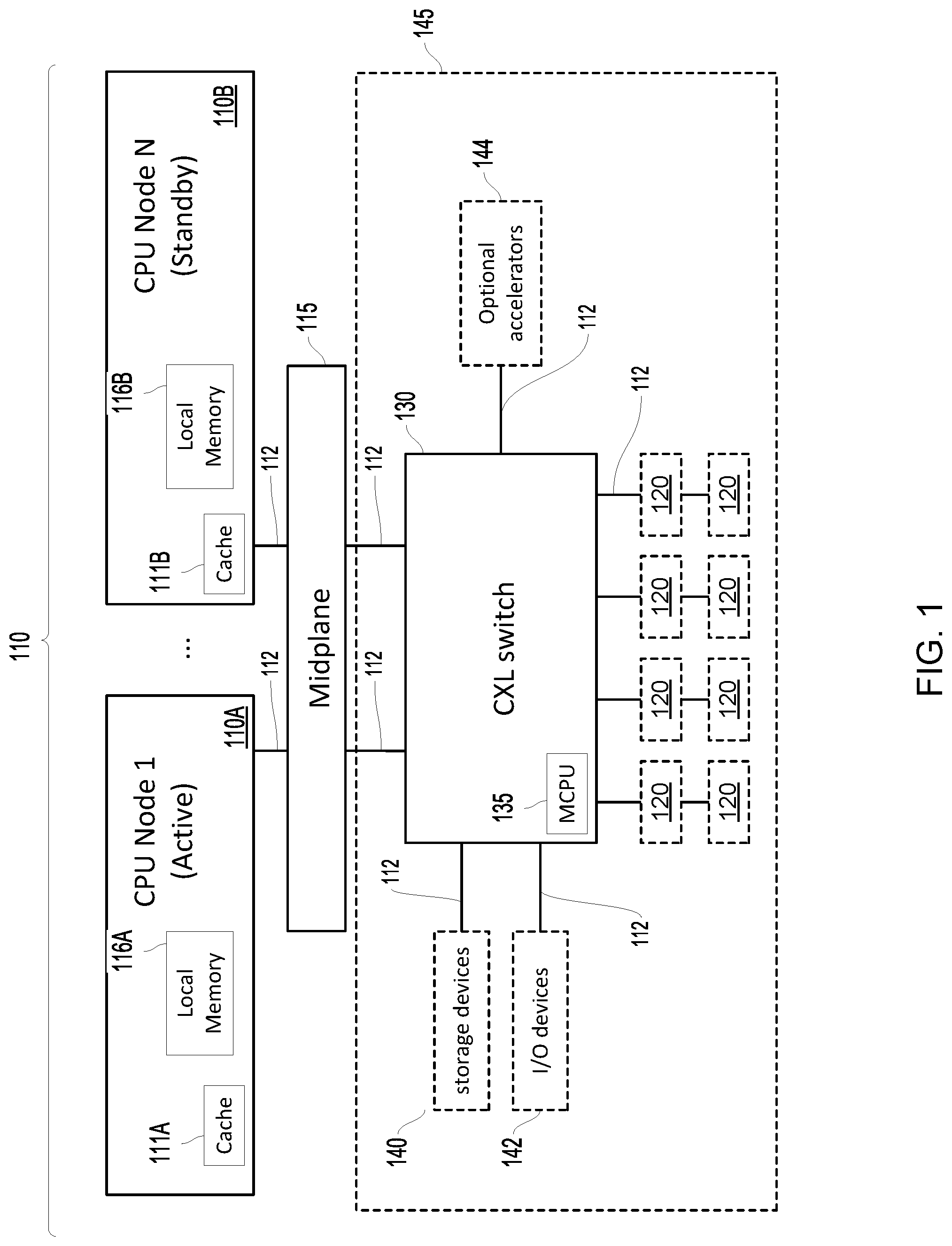 Patent US12326811 Figure 1 – Fault tolerant systems and methods using shared memory configurations