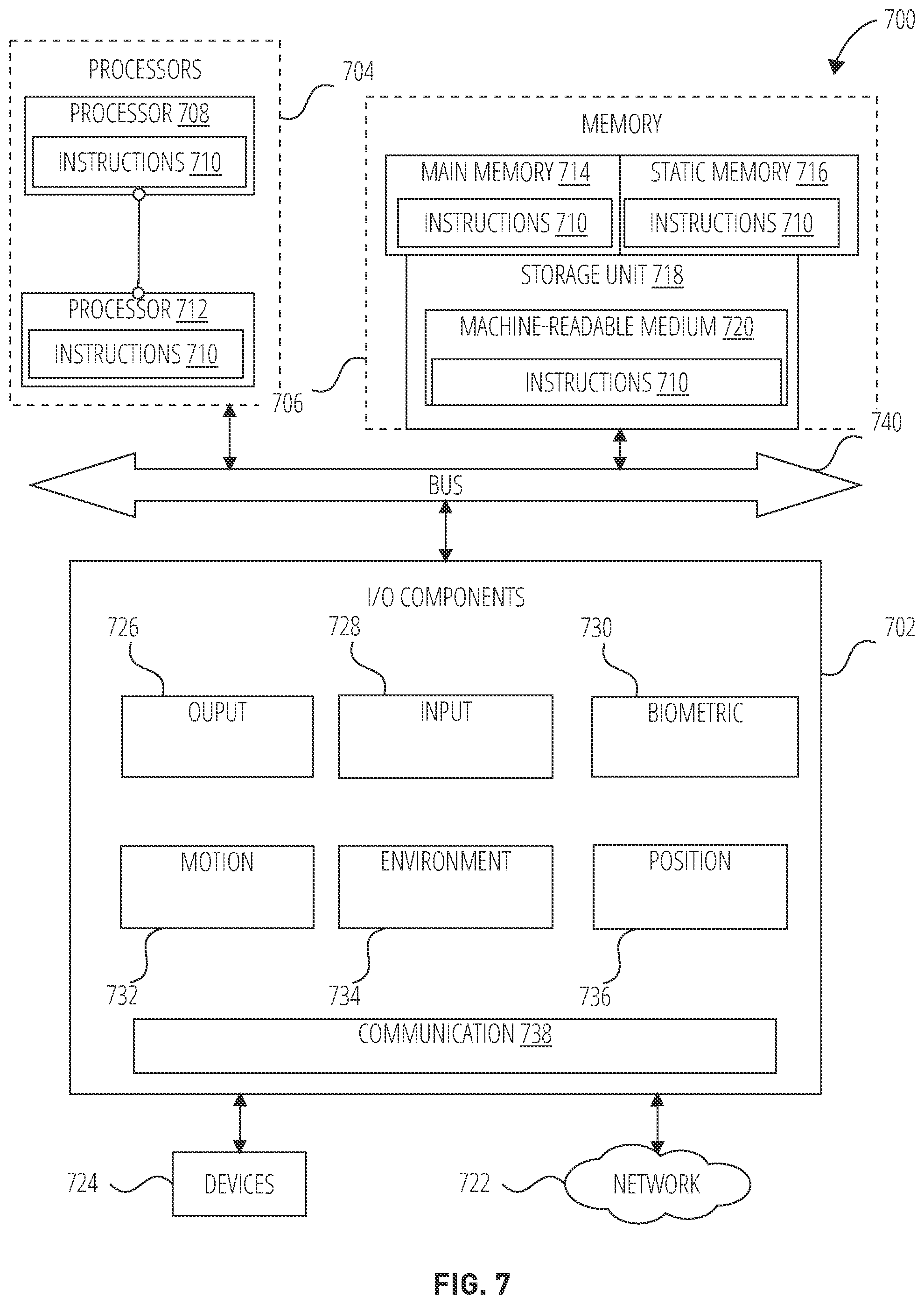 Patent US12326814 Figure 7 – Systems and methods for fetching and writing instructions to memory
