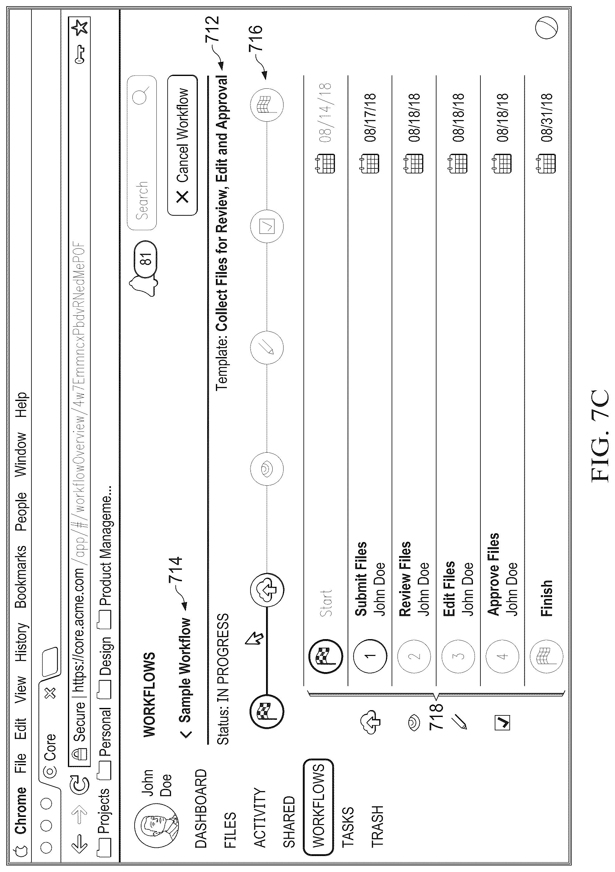 Patent US12326837 Figure 9 – Systems and methods for content sharing using template-driven workflows