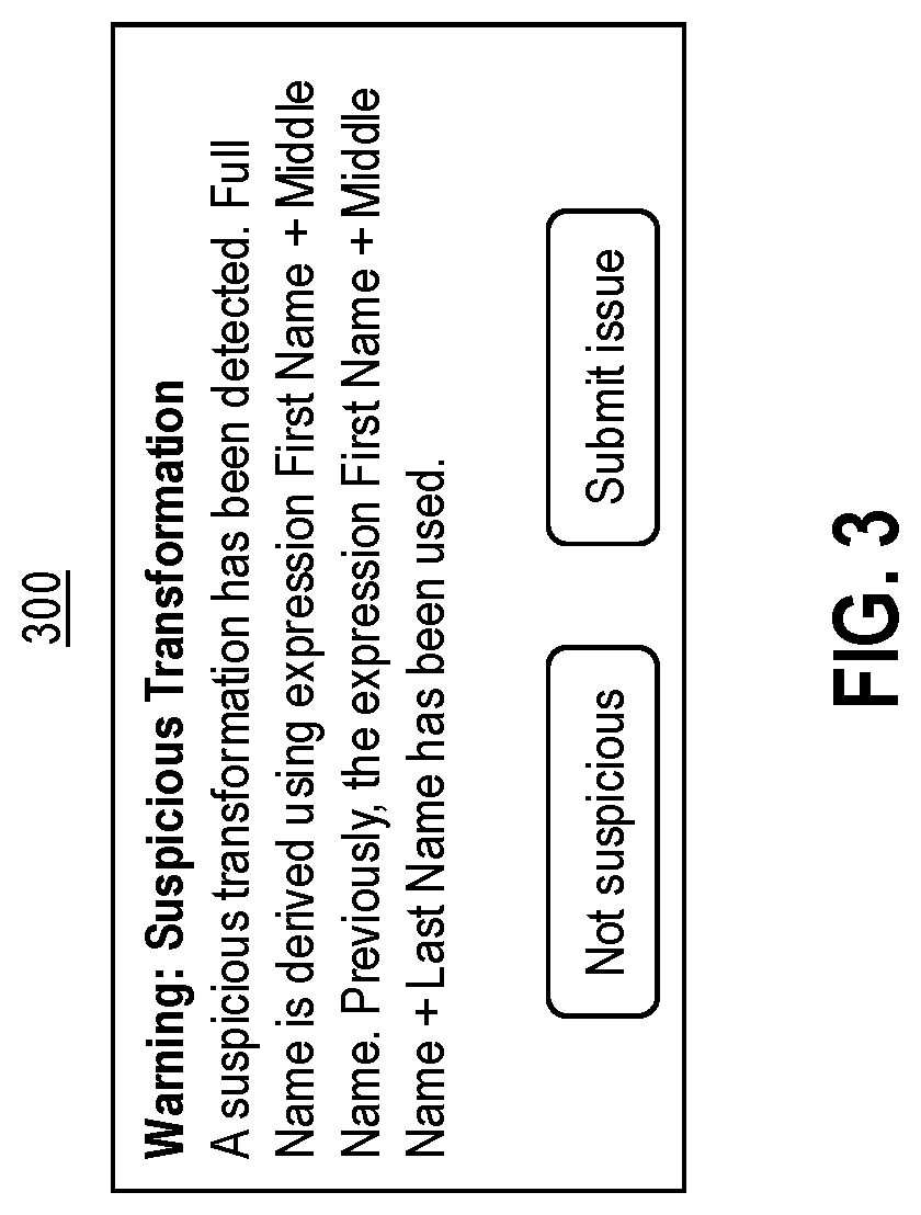 Patent US12326852 Figure 3 – Identifying anomalous transformations using lineage data