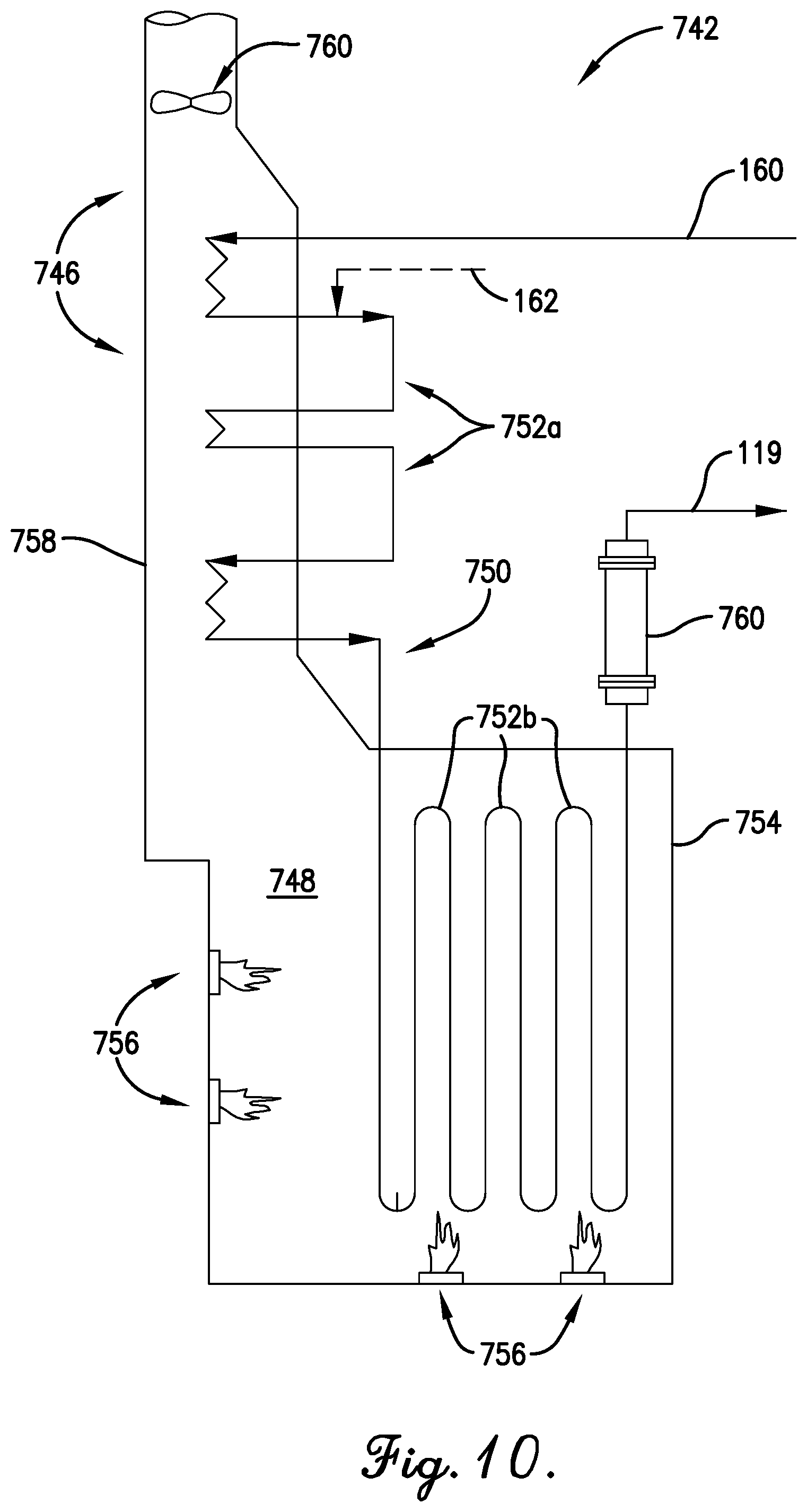 Patent US12326865 Figure 9 – Chemical recycling of plastic-derived streams to a cracker separation zone