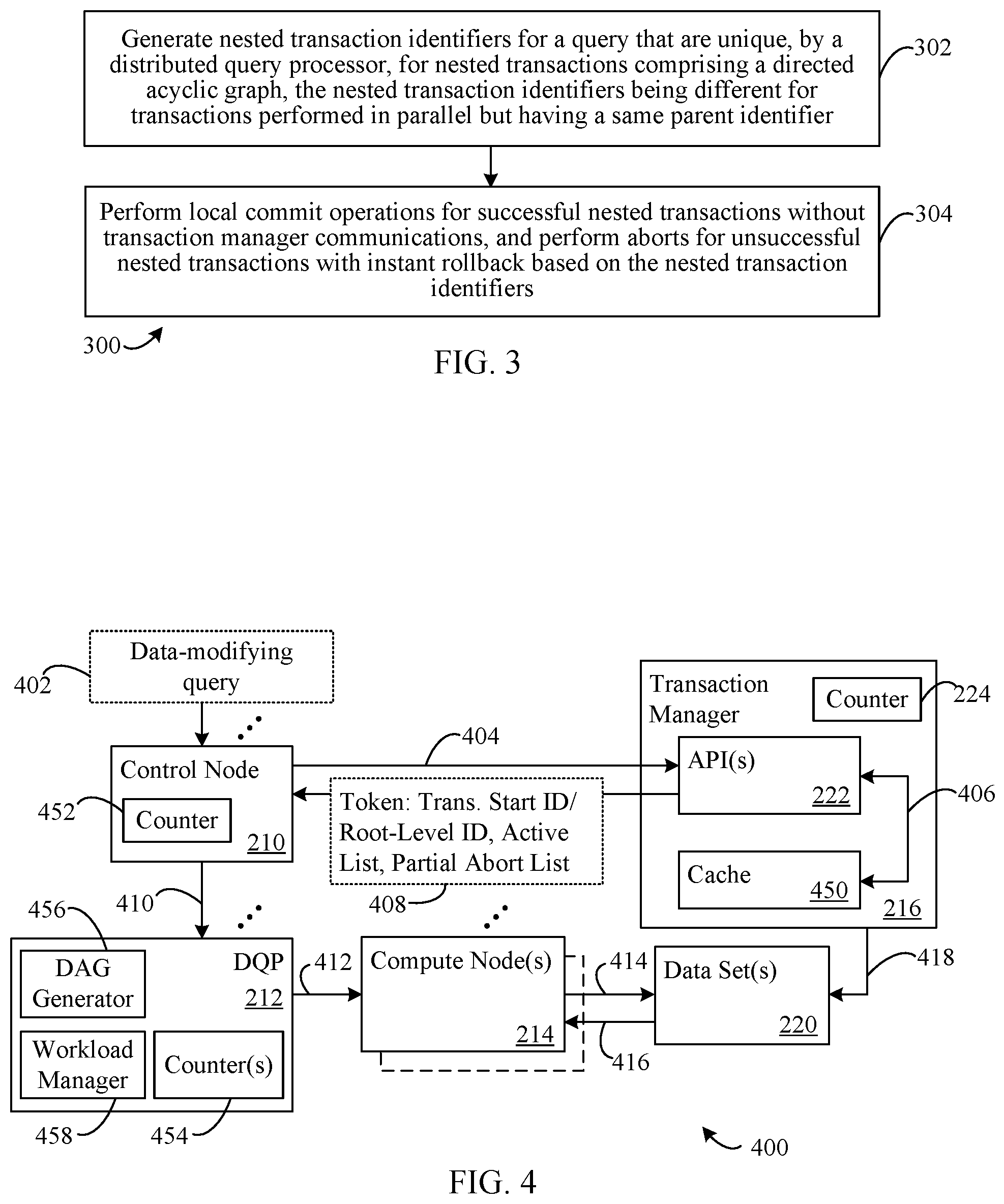 Patent US12326874 Figure 2 – Data visibility for nested transactions in distributed systems